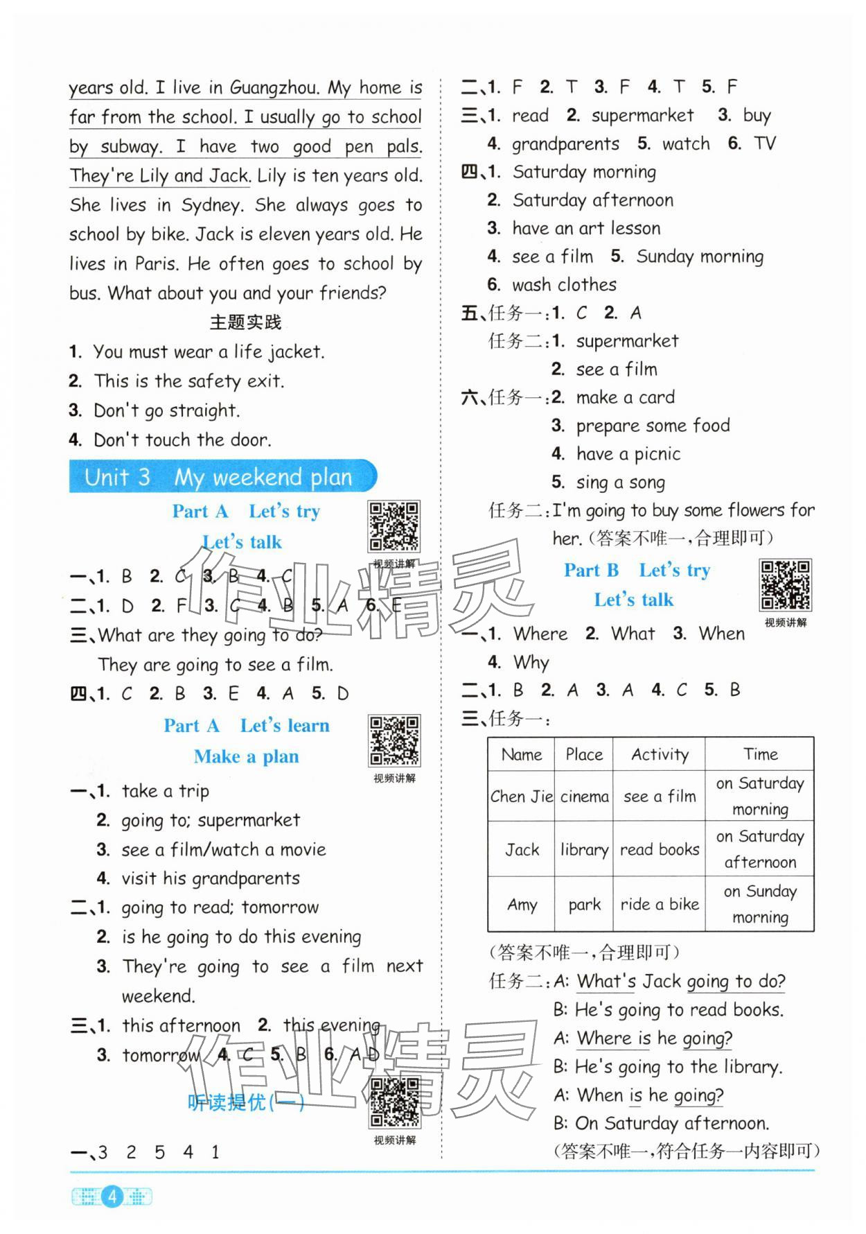2025年阳光同学课时提优训练六年级英语上册人教版&nbsp;第4页