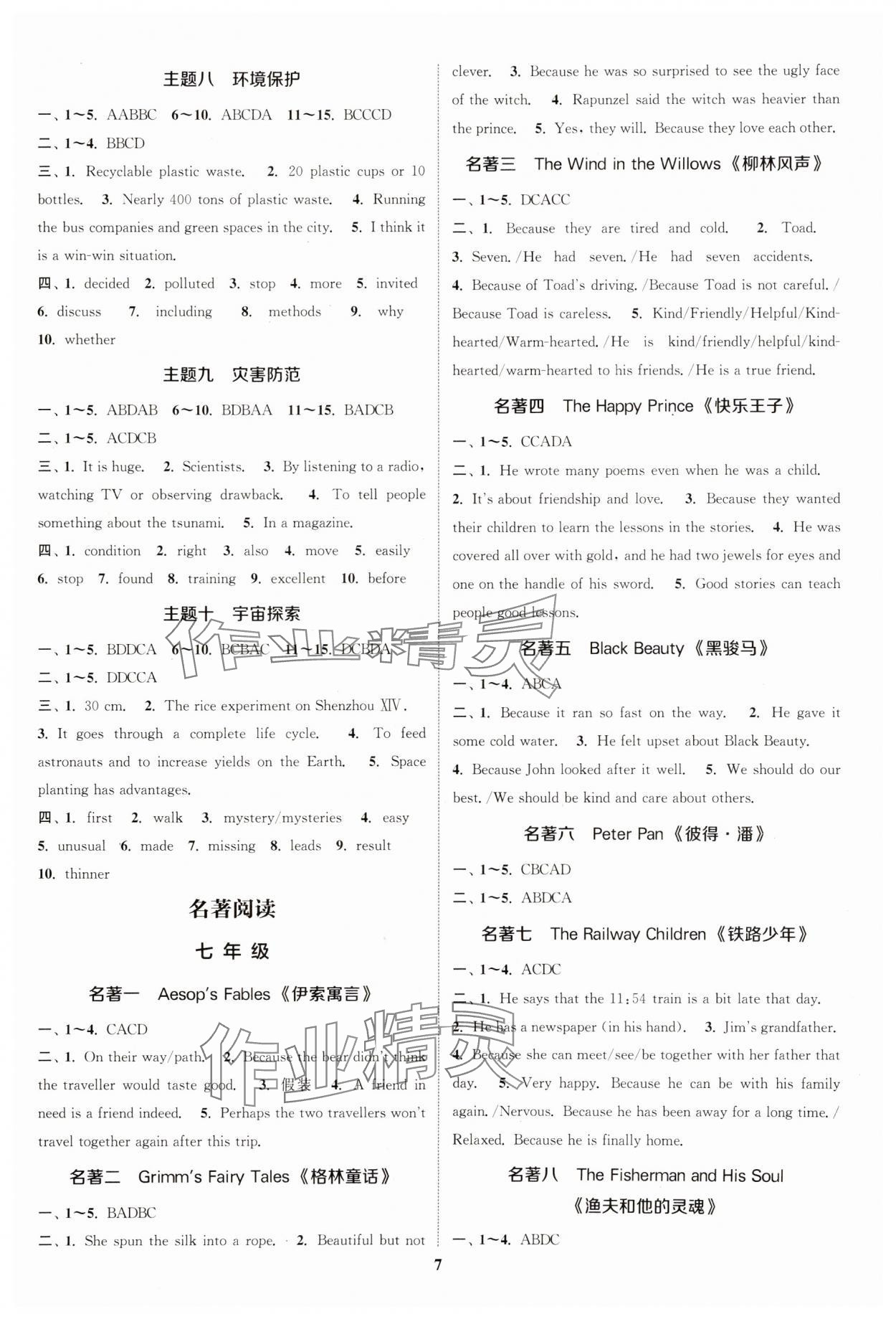 2025年通城1典中考復(fù)習(xí)方略英語揚(yáng)州專版 參考答案第6頁