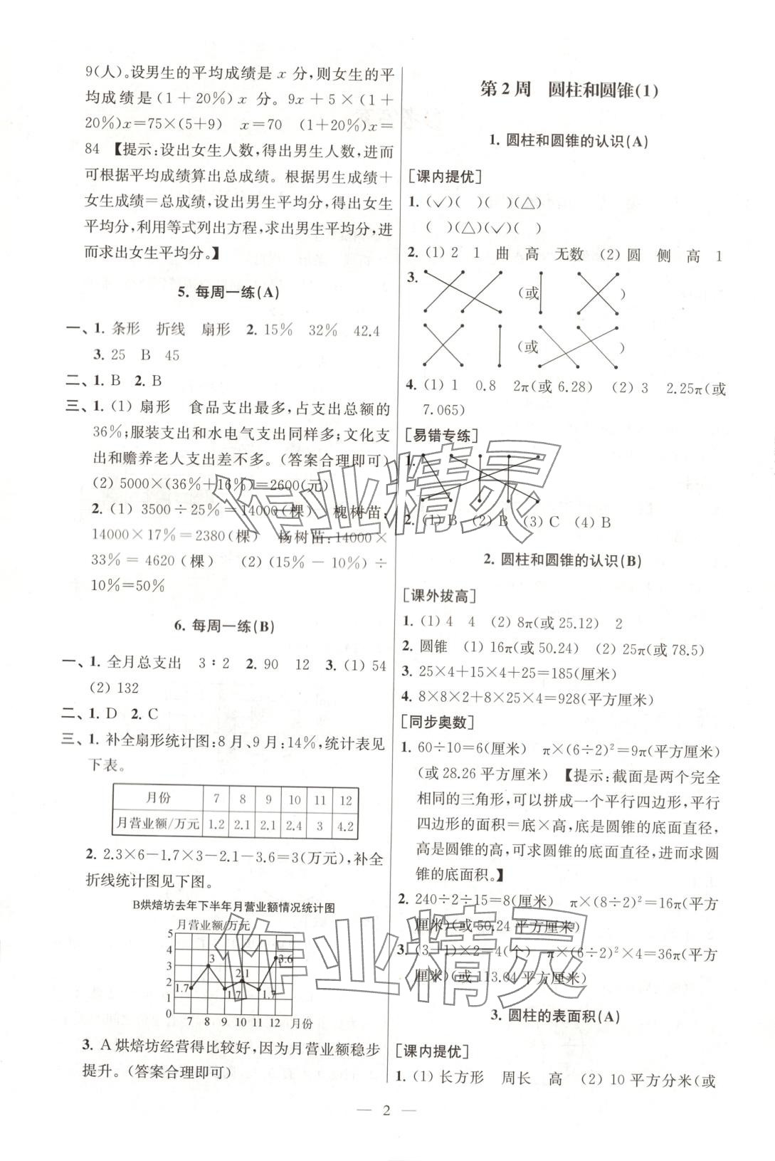 2025年从课本到奥数同步练六年级数学下册苏教版 第2页