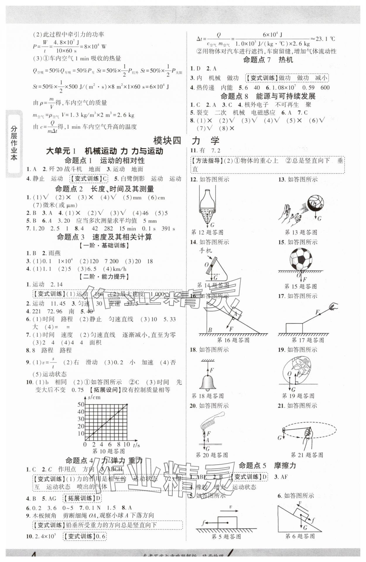 2025年一戰(zhàn)成名新中考物理陜西專版&nbsp;參考答案第3頁