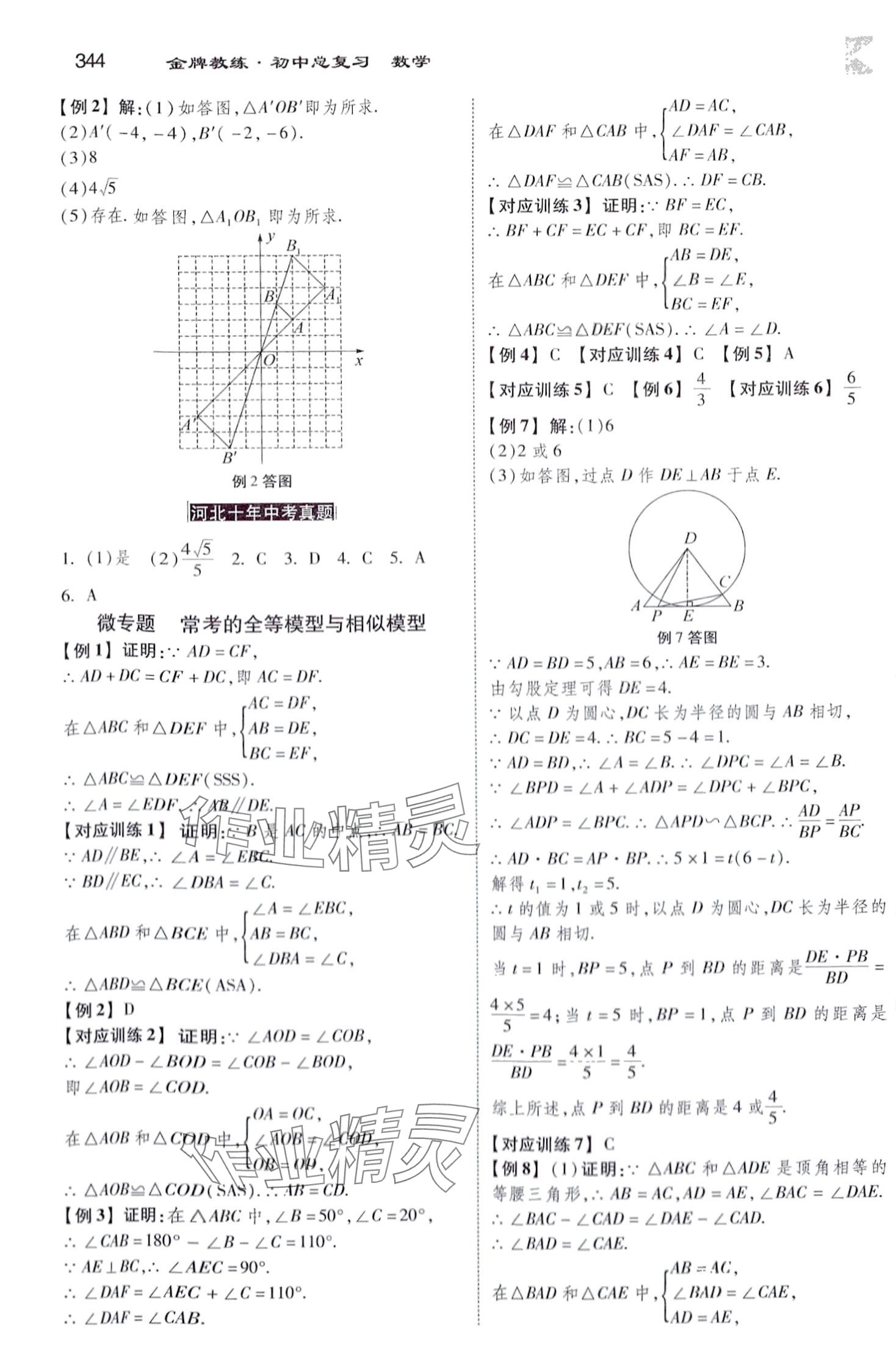 2024年金牌教練贏在燕趙數(shù)學中考河北專版 第16頁