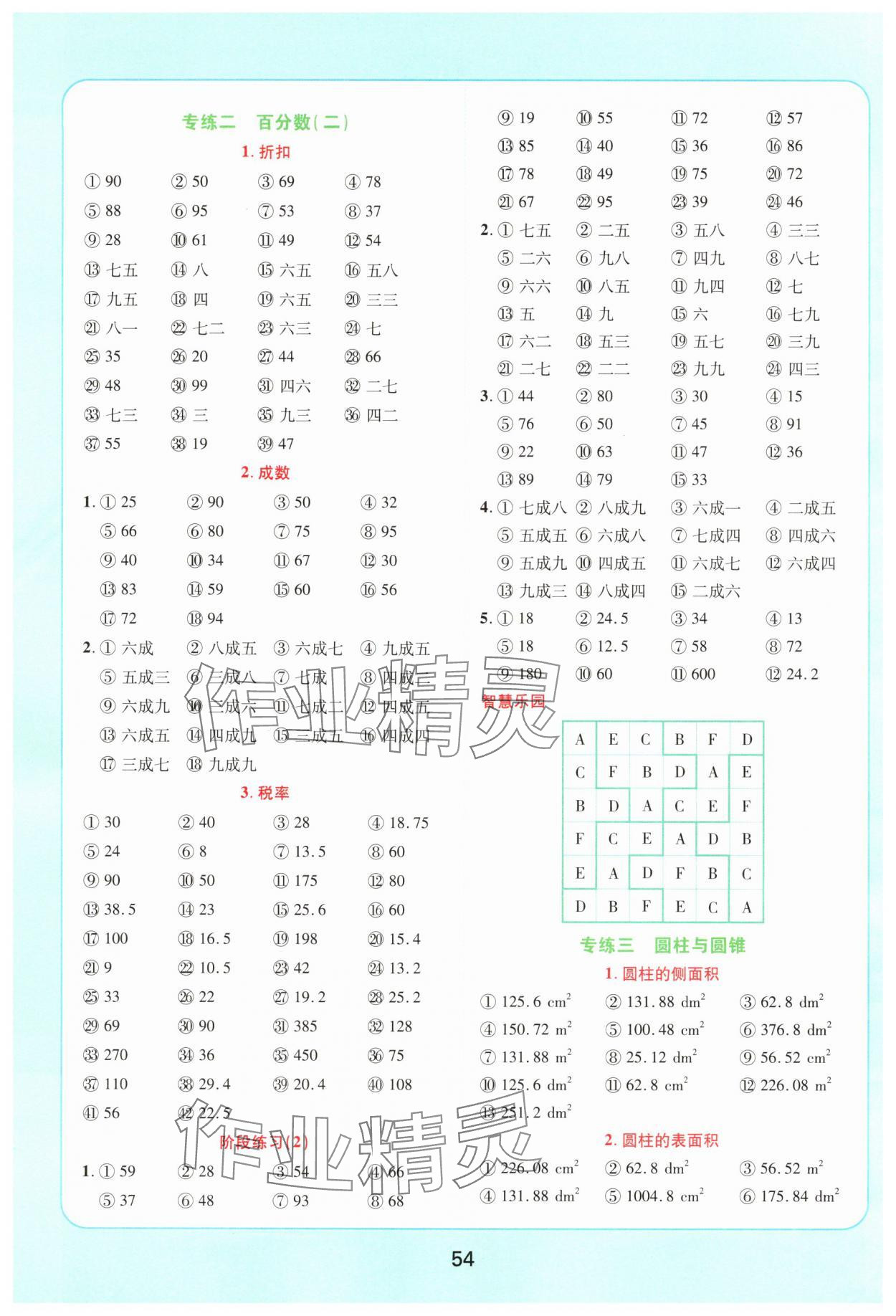 2025年易错题口算六年级数学下册人教版 第2页