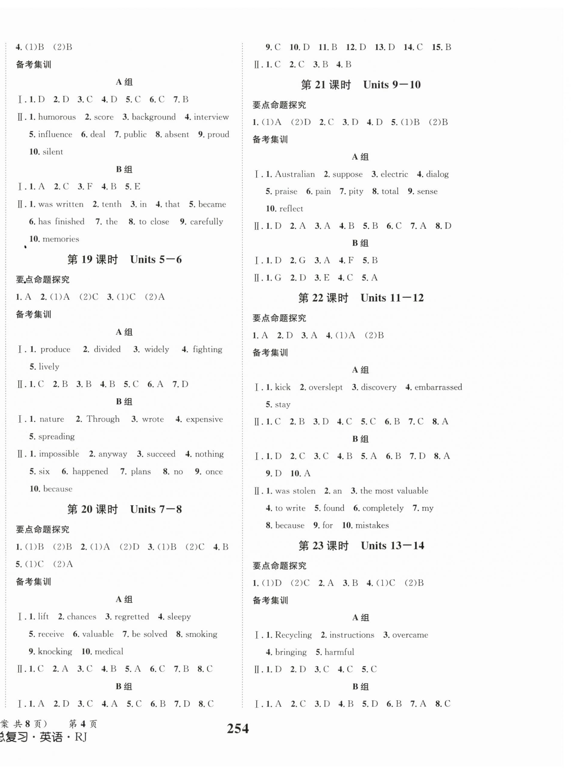 2025年成功中考系統(tǒng)總復(fù)習(xí)英語人教版 第4頁