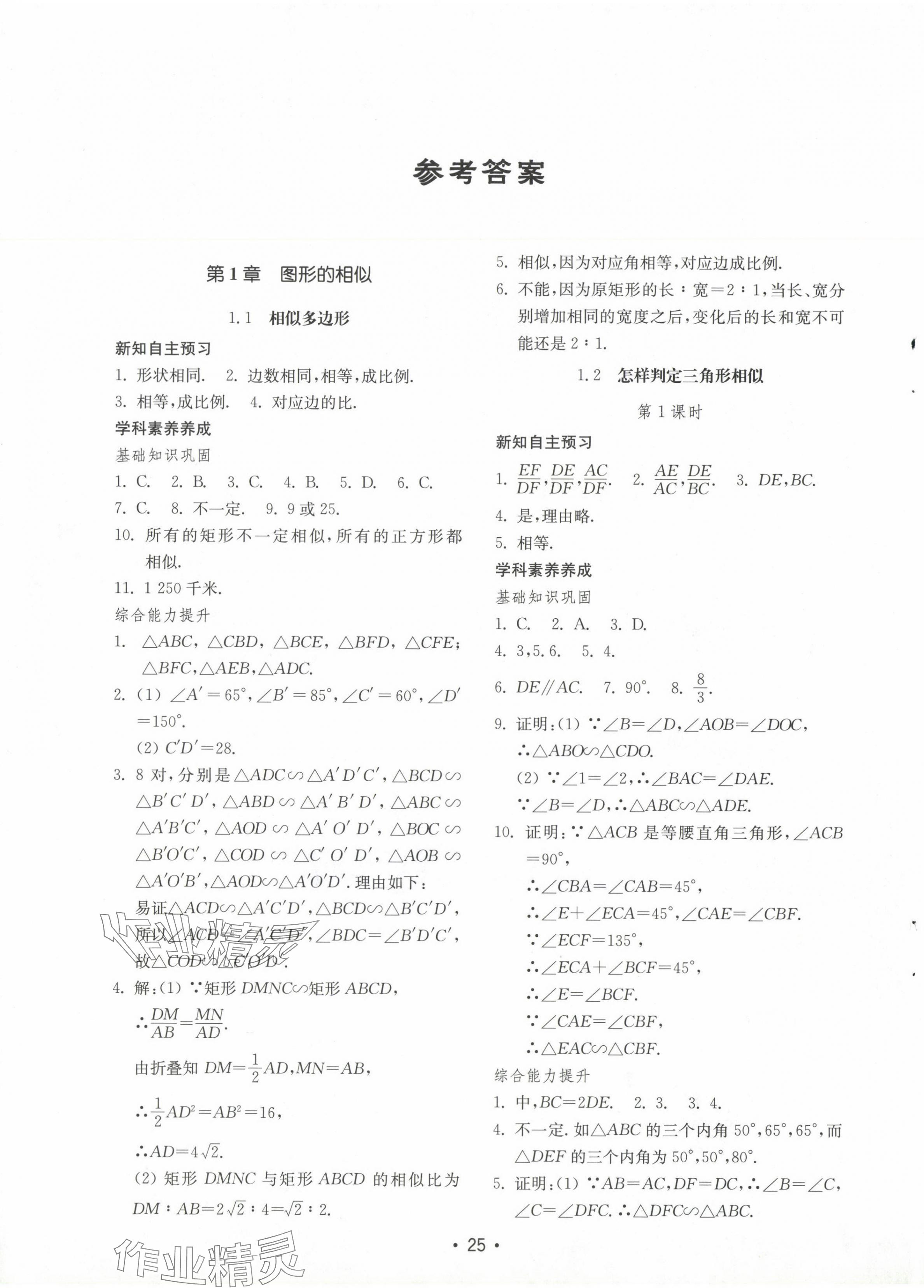 2024年初中基礎(chǔ)訓練山東教育出版社九年級數(shù)學上冊青島版 第1頁