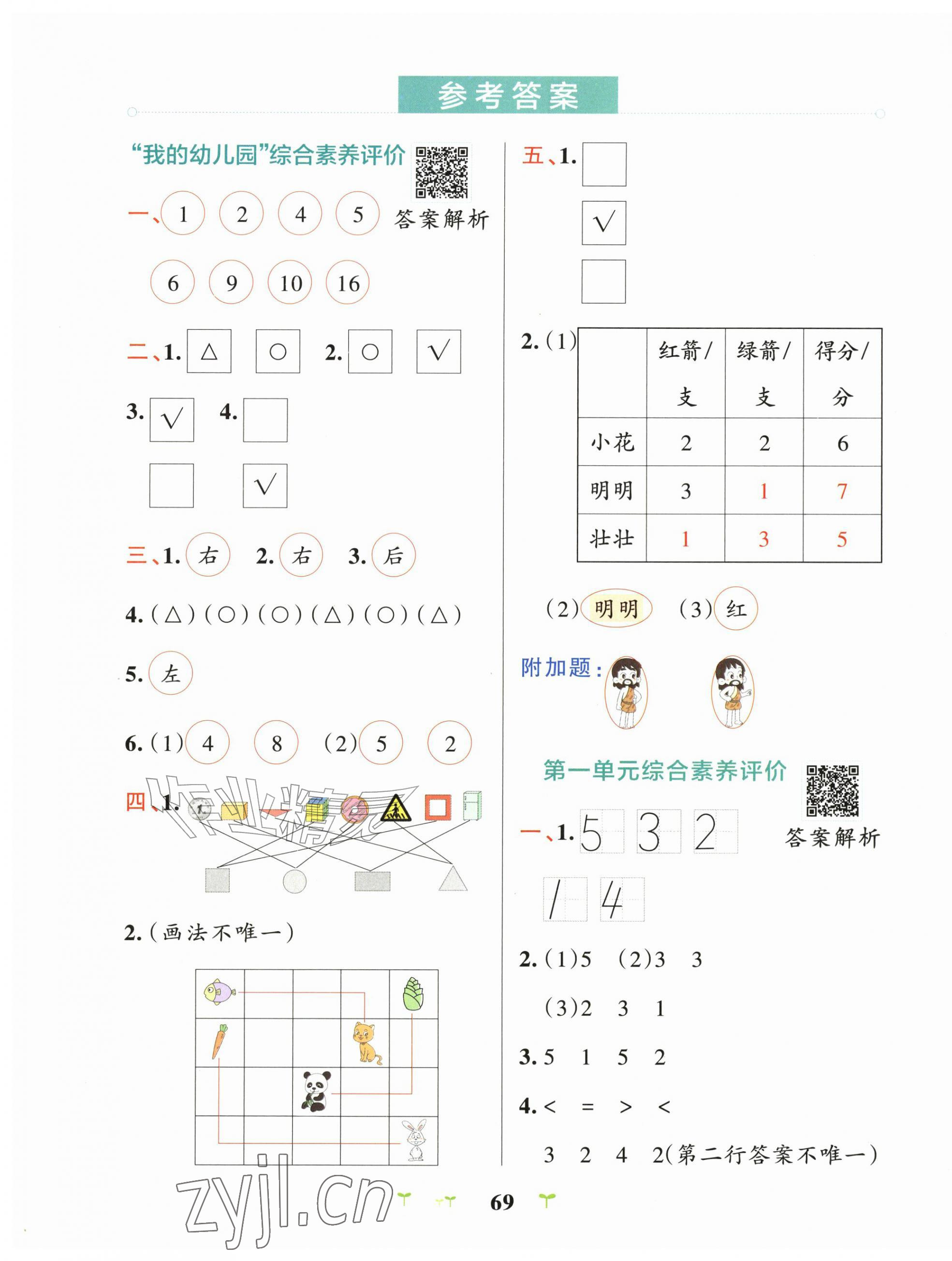2026年小学学霸冲A卷一年级数学上册青岛版五四制&nbsp;第1页