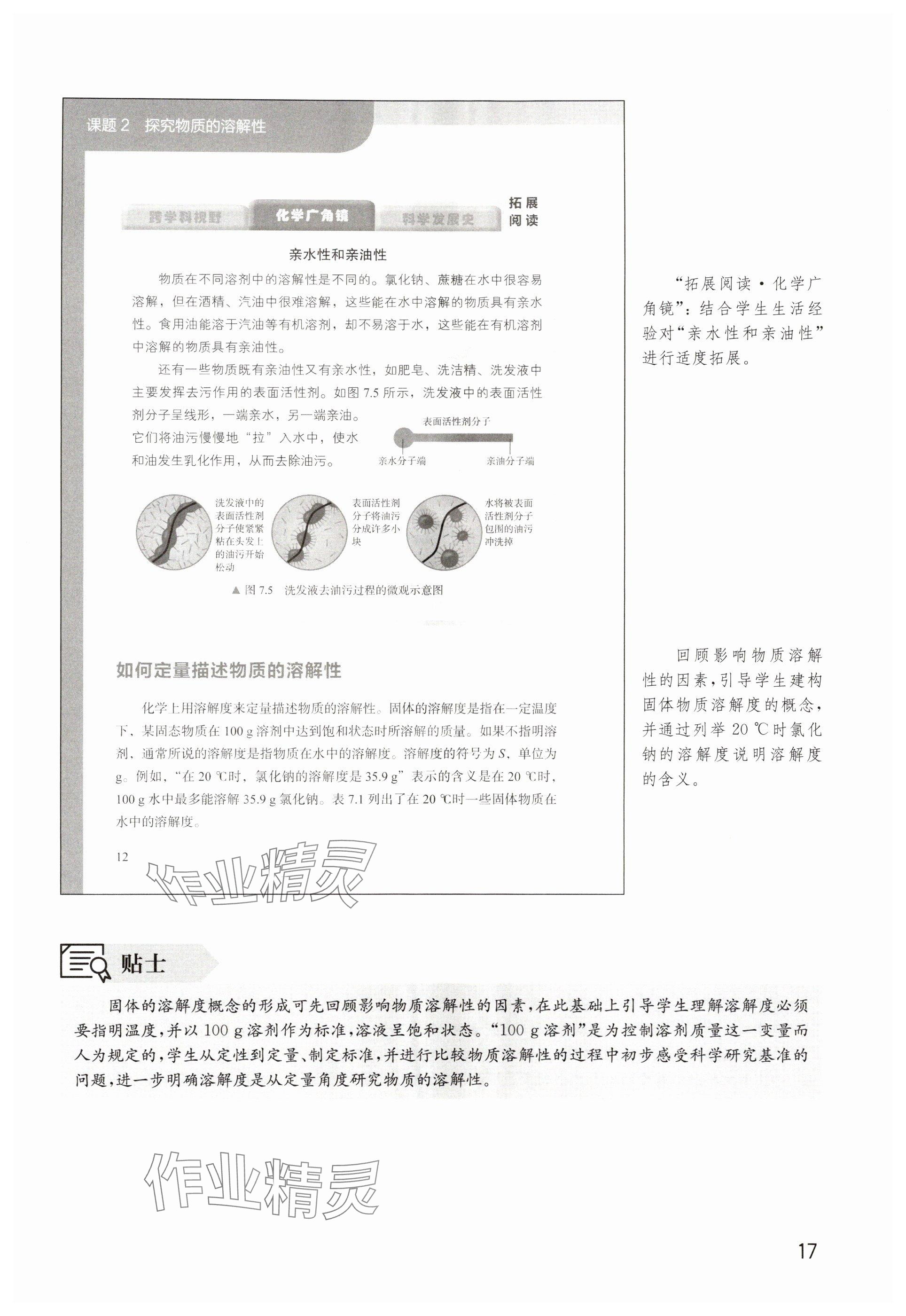 2025年教材课本九年级化学全一册沪教版五四制&nbsp;参考答案第17页