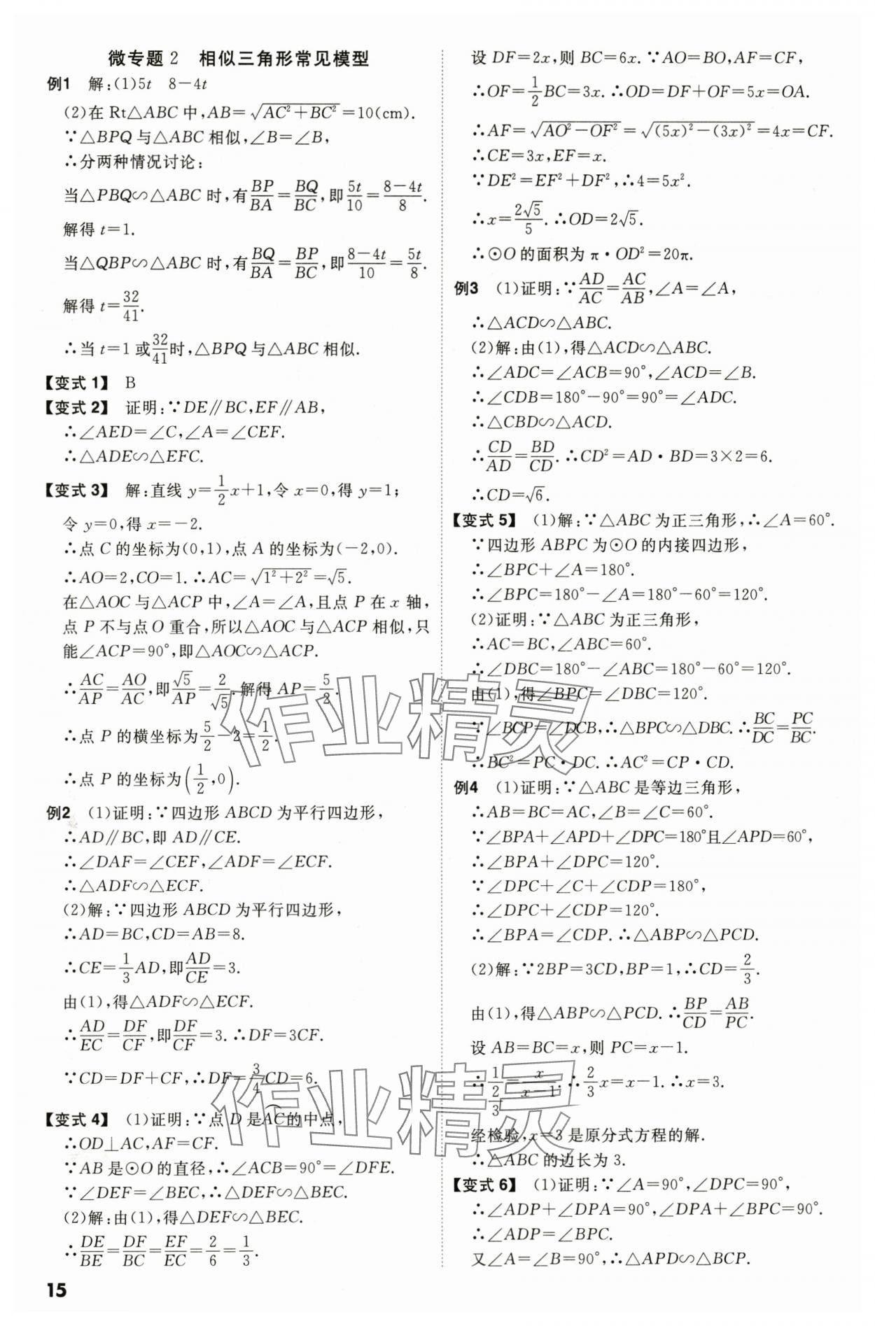 2024年中考沖刺數(shù)學(xué)廣東專版 參考答案第15頁(yè)