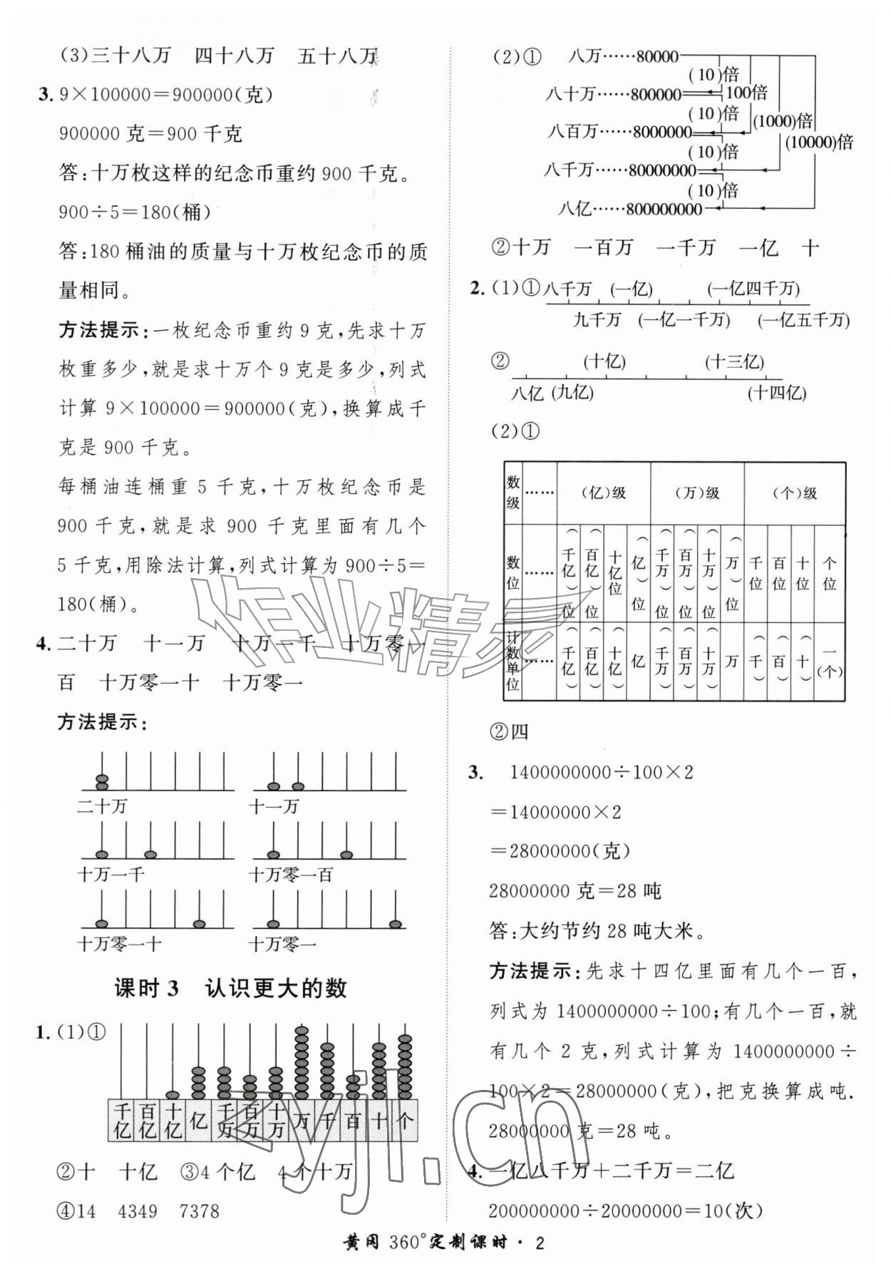 2026年黄冈360定制课时四年级数学上册北师大版&nbsp;第2页