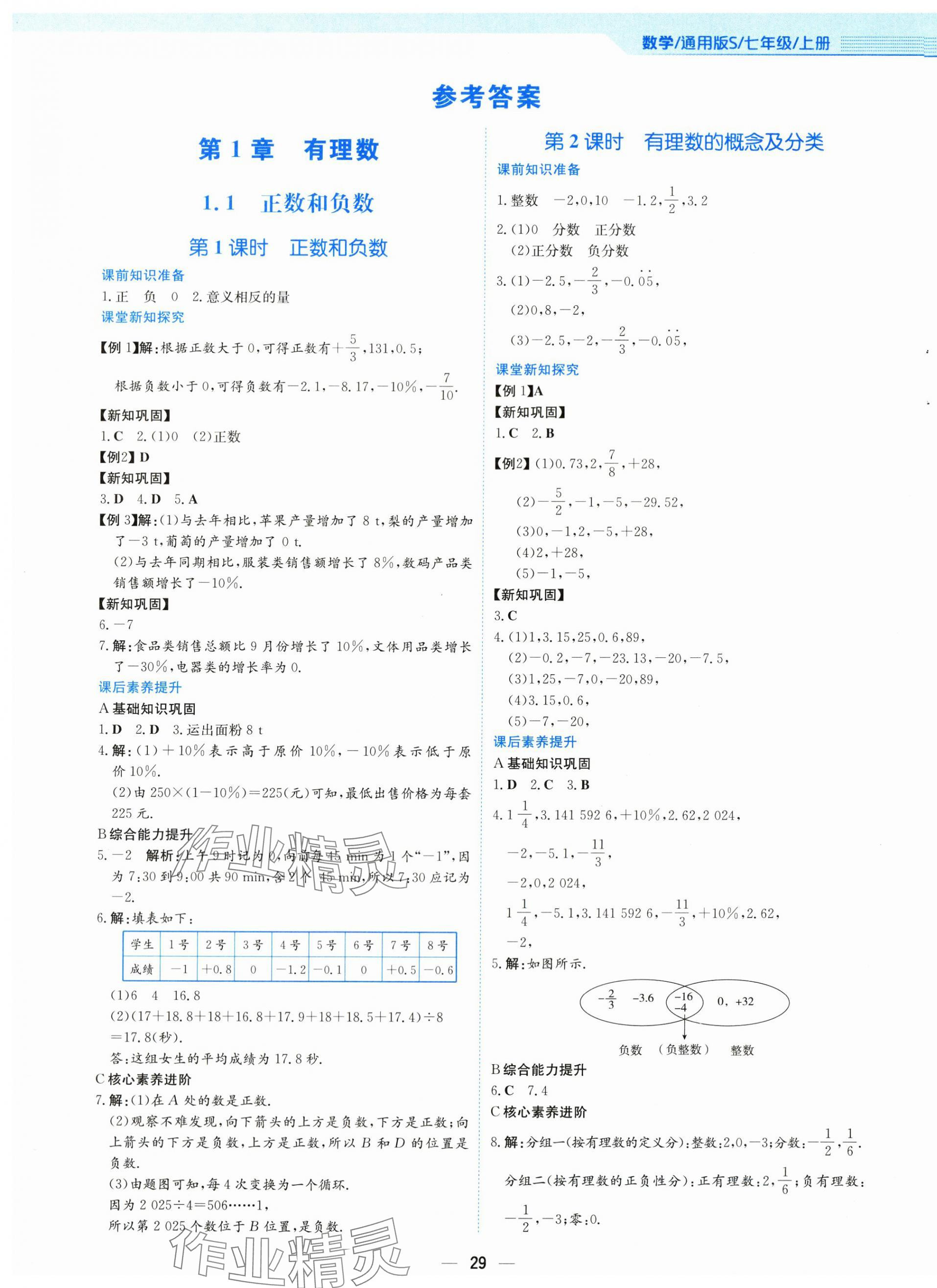 2025年新编基础训练七年级数学上册通用版S 第1页