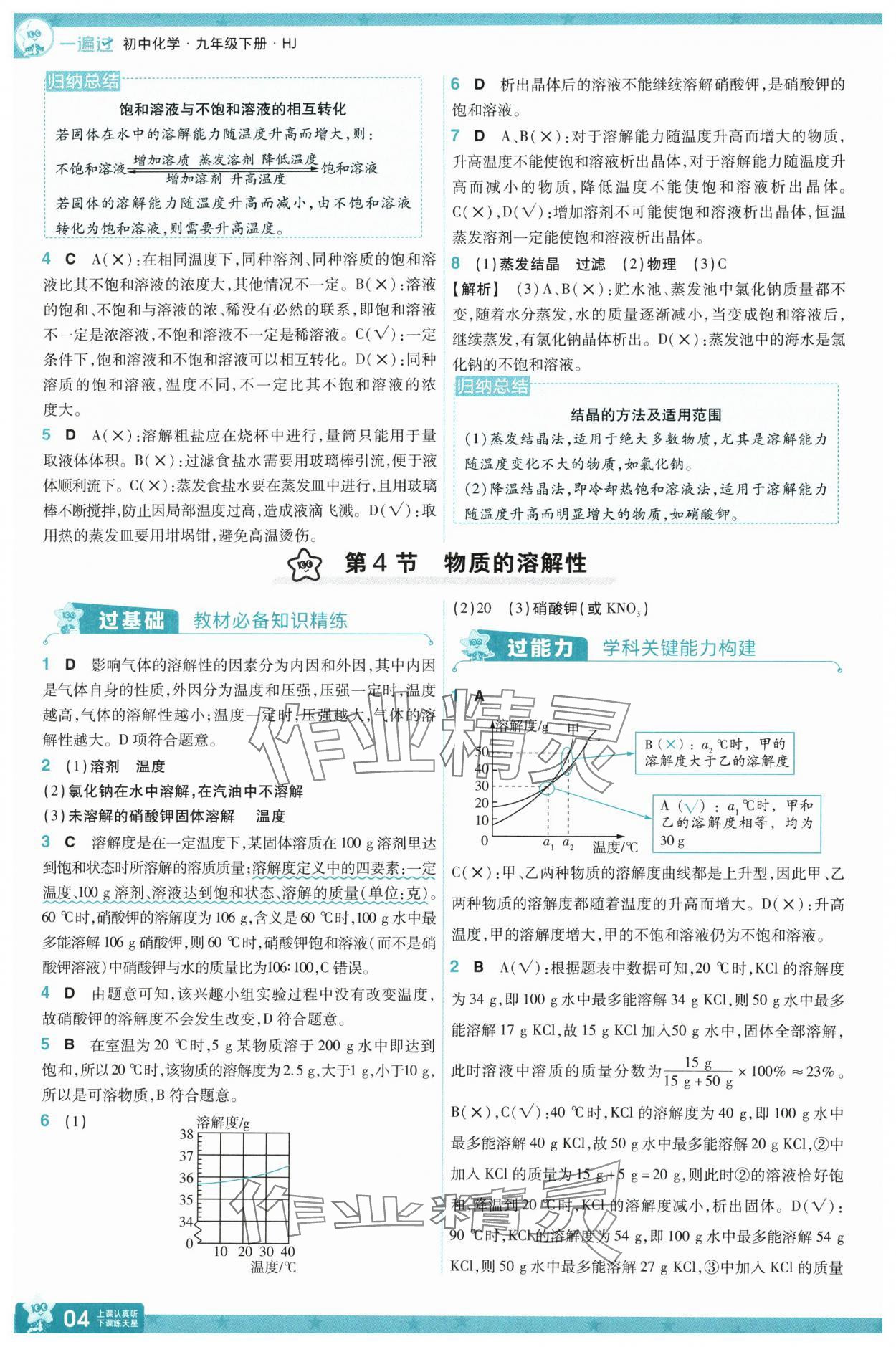 2025年一遍過(guò)九年級(jí)化學(xué)下冊(cè)滬教版 第4頁(yè)