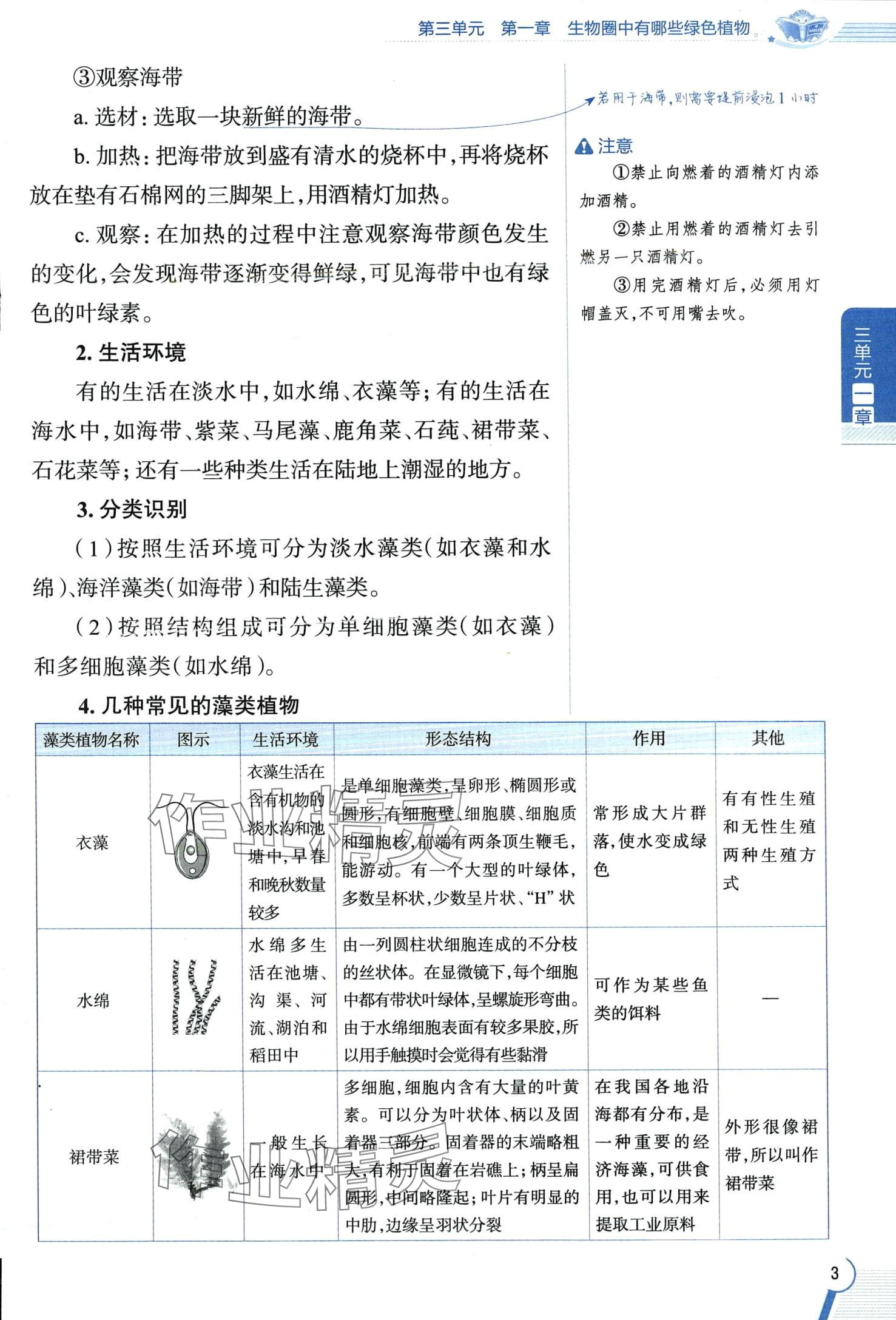 2024年教材課本六年級生物下冊魯科版 第3頁