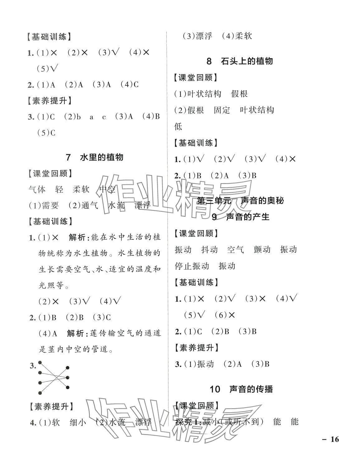 2024年綠卡小學(xué)創(chuàng)新作業(yè)本三年級科學(xué)下冊蘇教版 參考答案第3頁