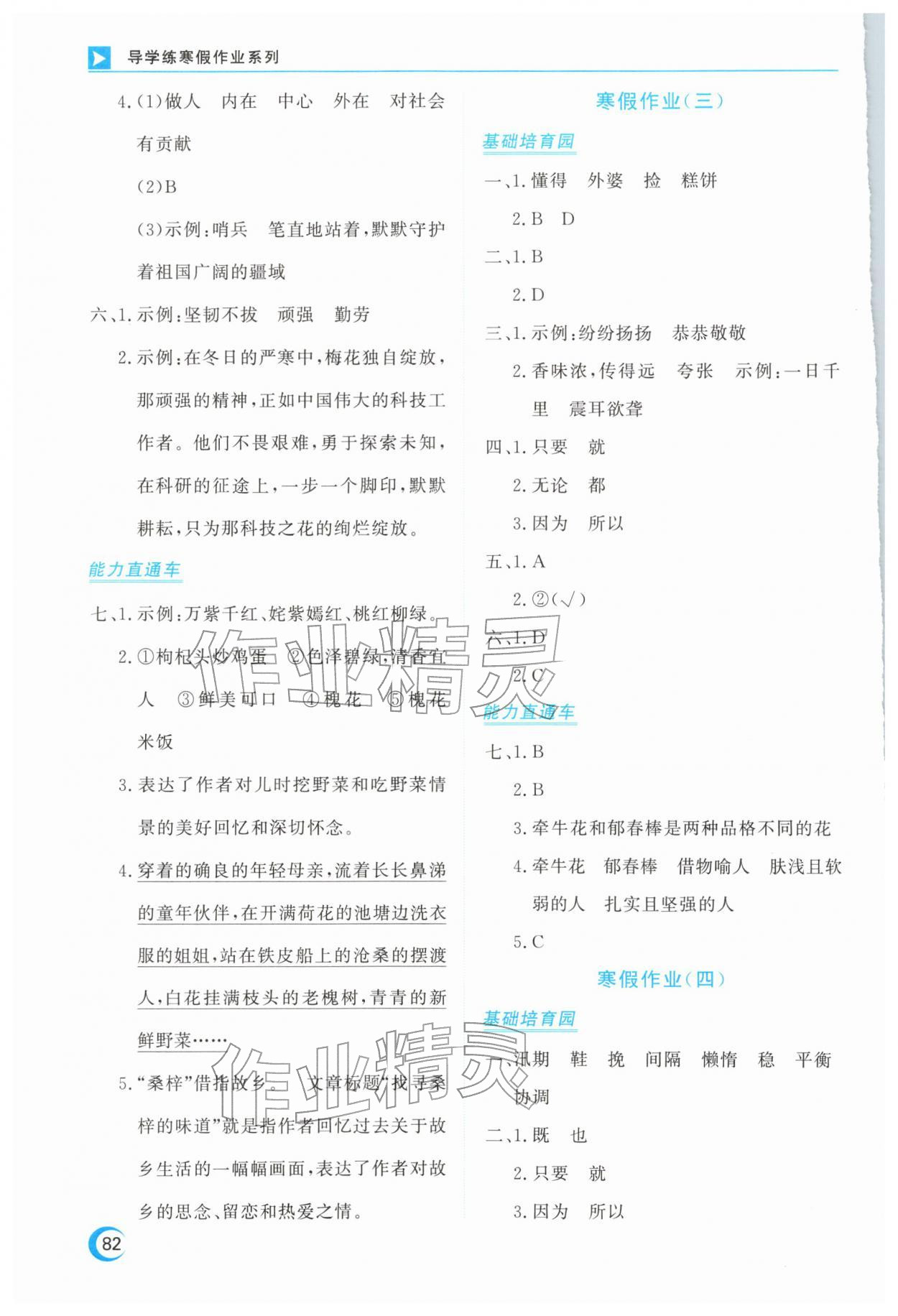 2026年導(dǎo)學(xué)練寒假作業(yè)云南教育出版社五年級(jí)語(yǔ)文&nbsp;第2頁(yè)