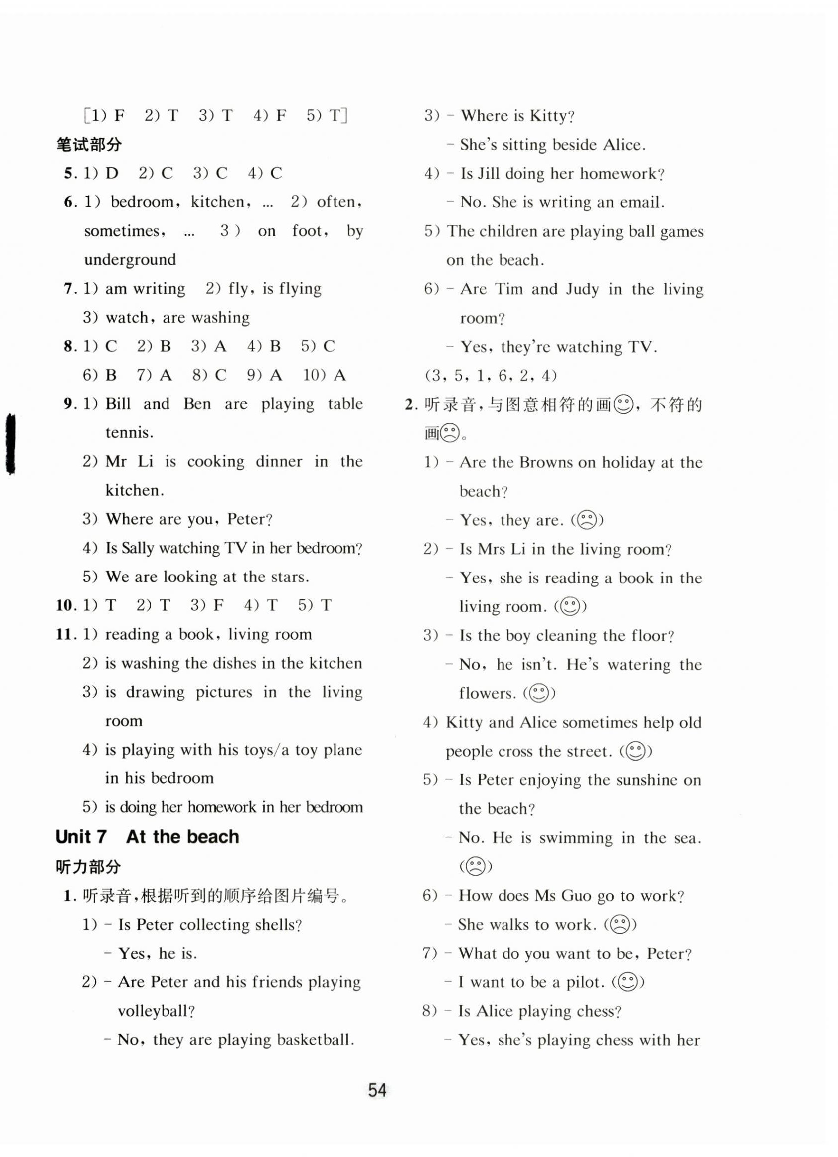 2024年牛津英語活動練習(xí)手冊五年級上冊滬教版 參考答案第6頁