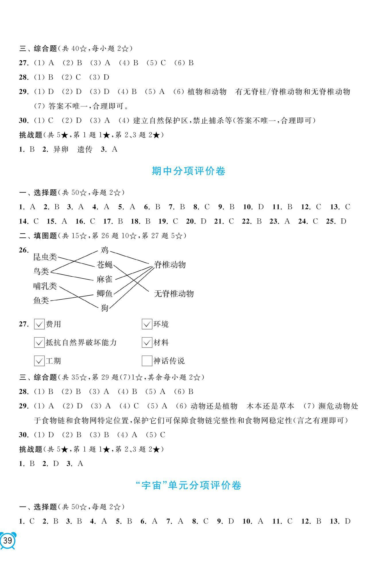 2026年单元加期末分项评价卷六年级科学下册教科版&nbsp;第2页