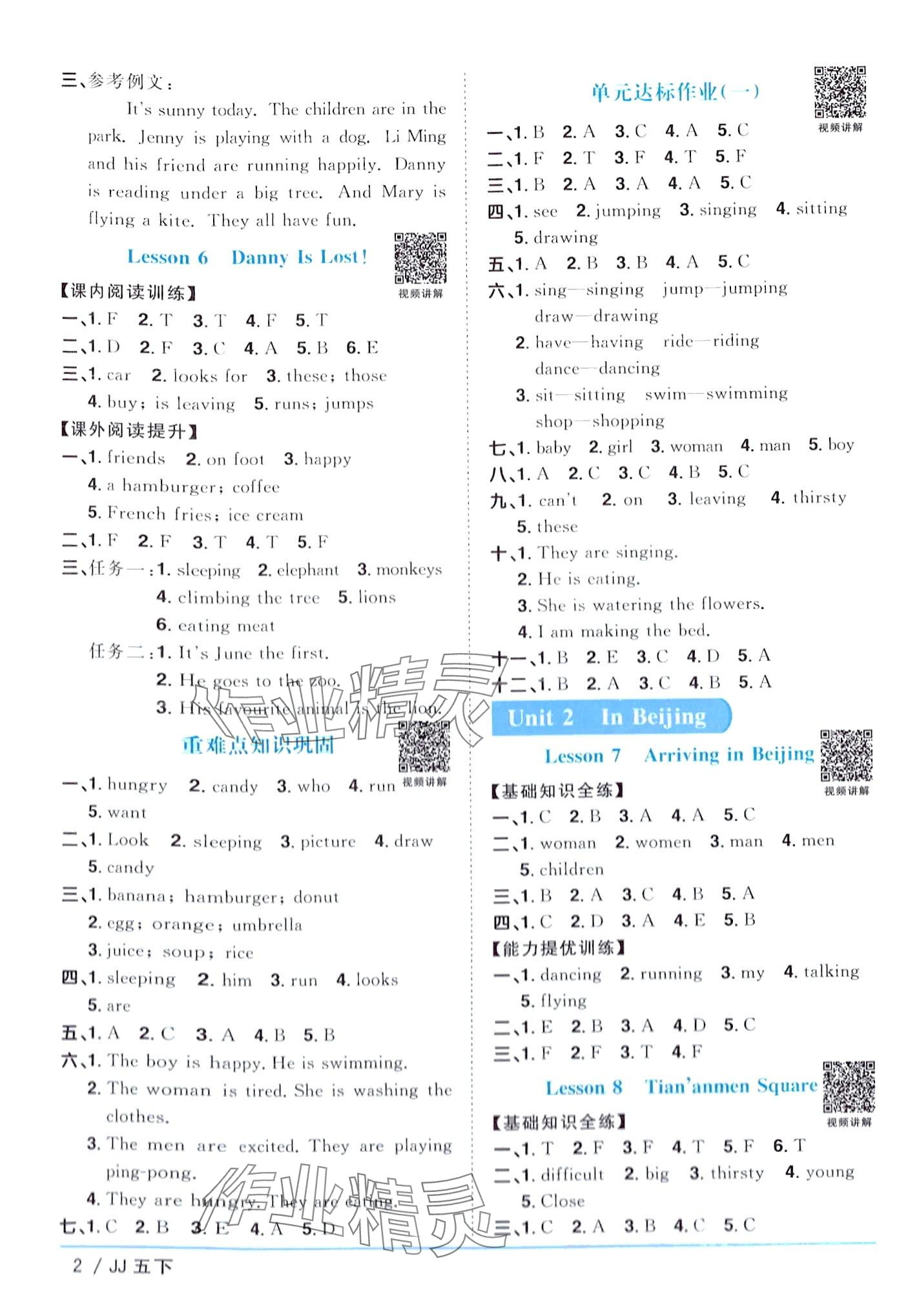 2024年陽光同學(xué)課時優(yōu)化作業(yè)五年級英語下冊冀教版 第2頁