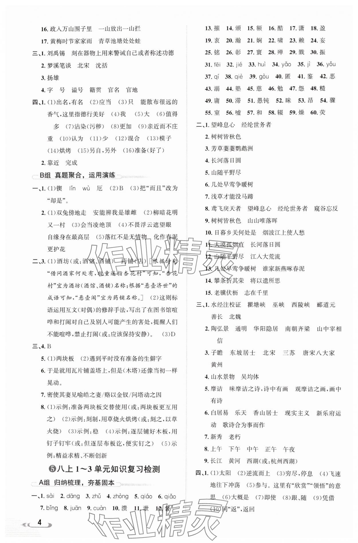 2024年新課標(biāo)新中考浙江中考語文 參考答案第4頁