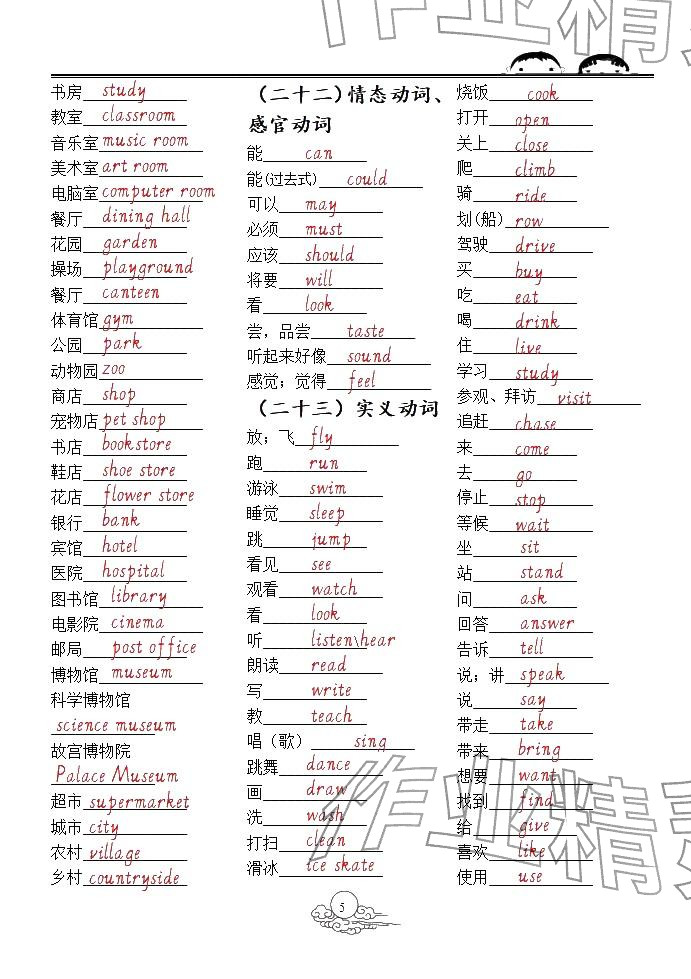 2026年小學(xué)畢業(yè)班總復(fù)習(xí)英語&nbsp;參考答案第11頁