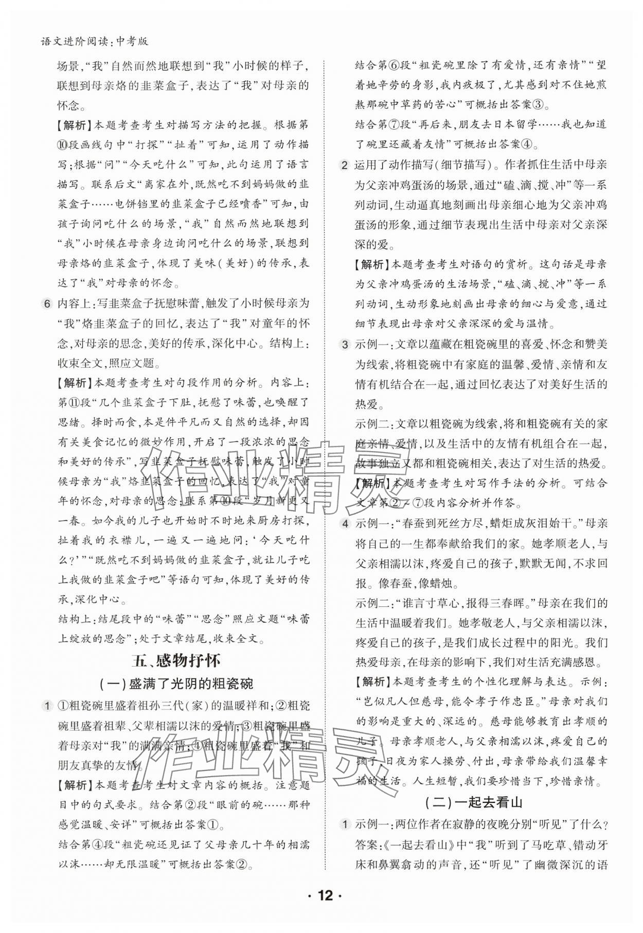 2025年进阶阅读九年级语文人教版&nbsp;第12页