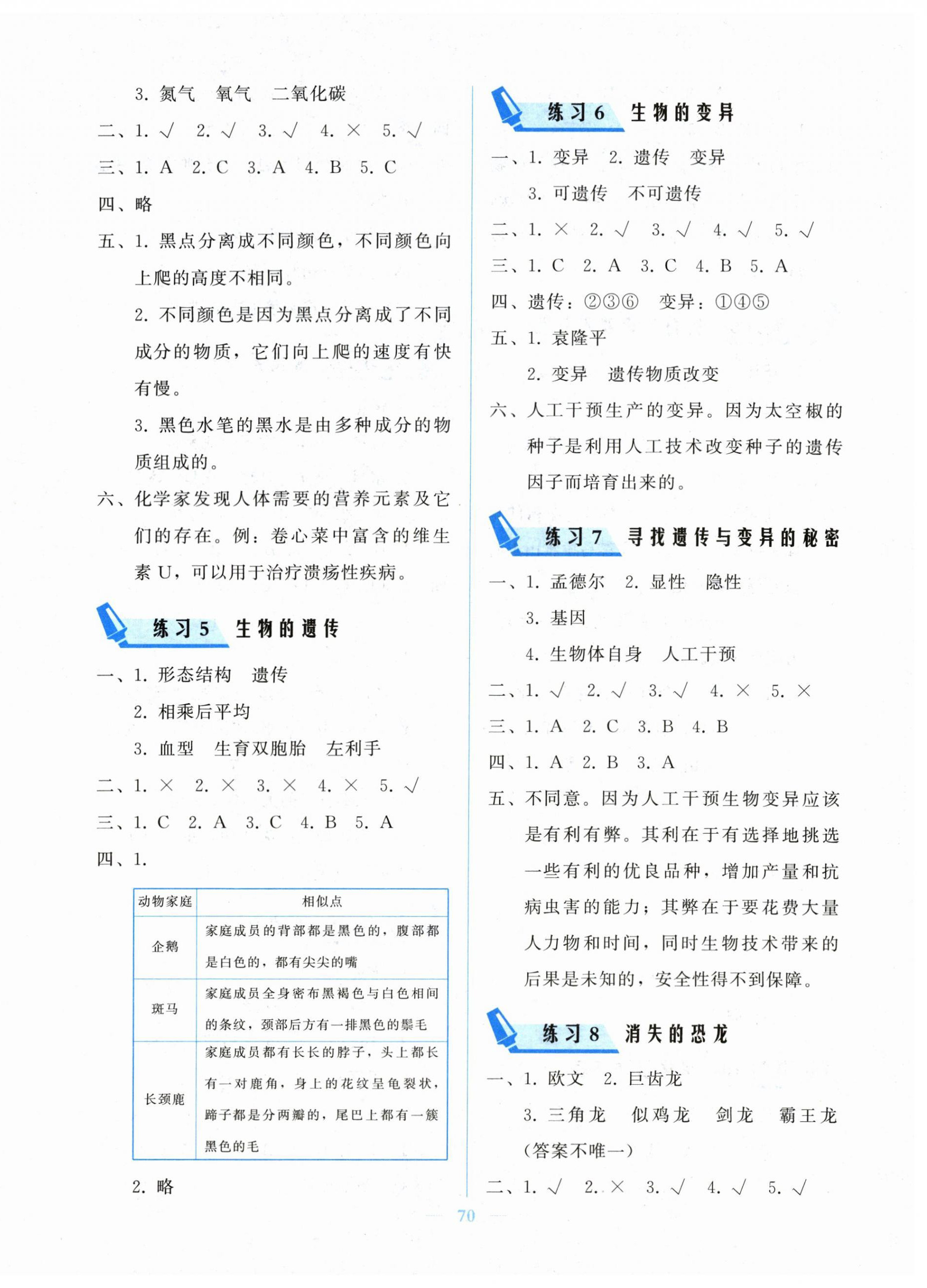 2025年核心课堂湖北教育出版社六年级科学上册人教版 第2页