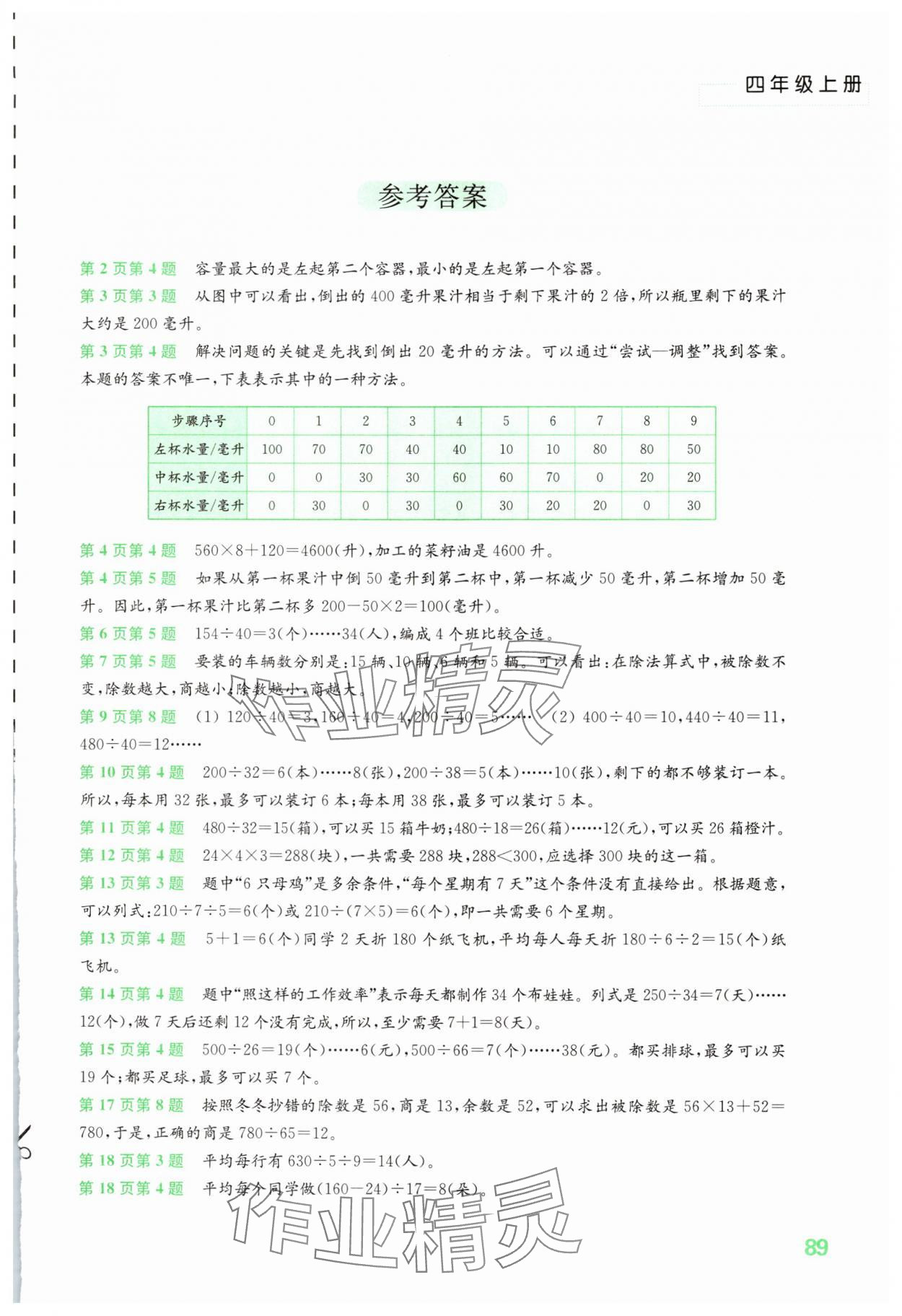 2025年练习与测试四年级数学上册苏教版双色版 第1页
