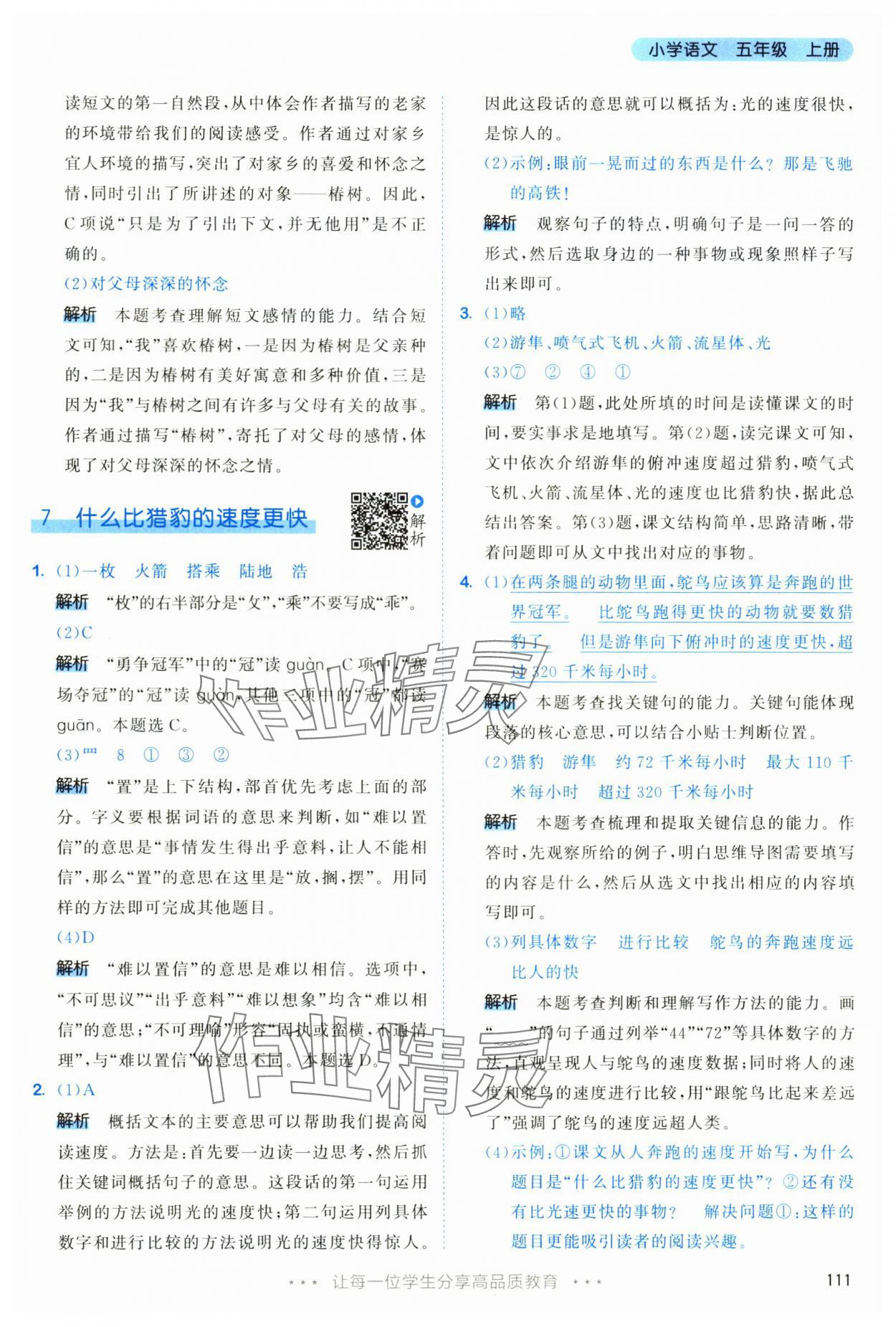 2025年53天天练五年级语文上册人教版 第11页