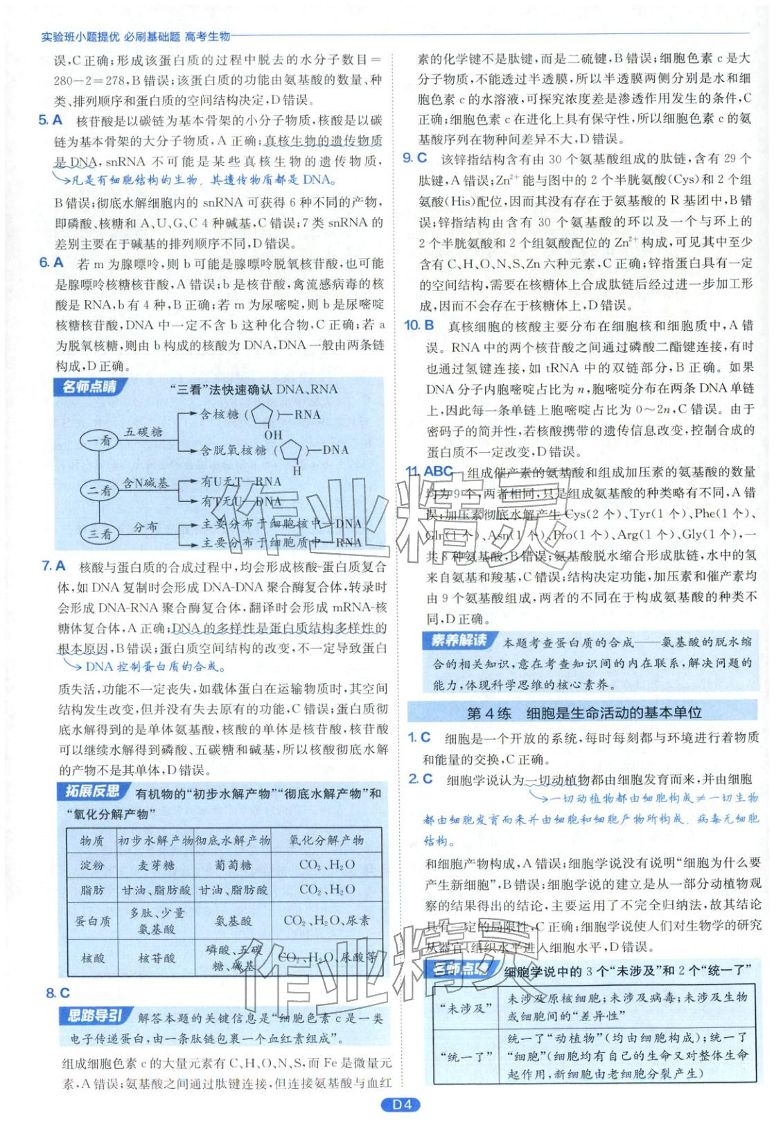 2026年實(shí)驗(yàn)班小題提優(yōu)必刷基礎(chǔ)題生物江蘇專版&nbsp;第4頁(yè)
