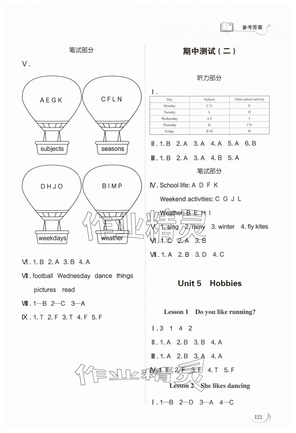 2025年小学同步练习册四年级英语上册鲁科版54制山东科学技术出版社 第5页