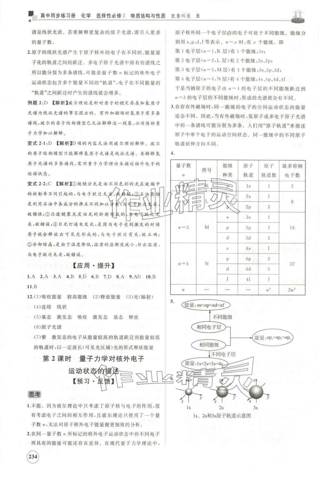 2025年同步练习册山东友谊出版社高中化学选择性必修第二册鲁科版B 第2页