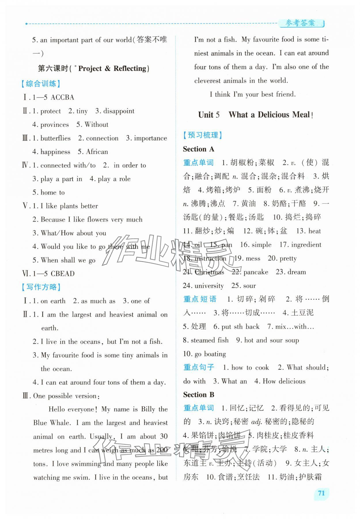 2025年績優學案八年級英語上冊人教版 第11頁