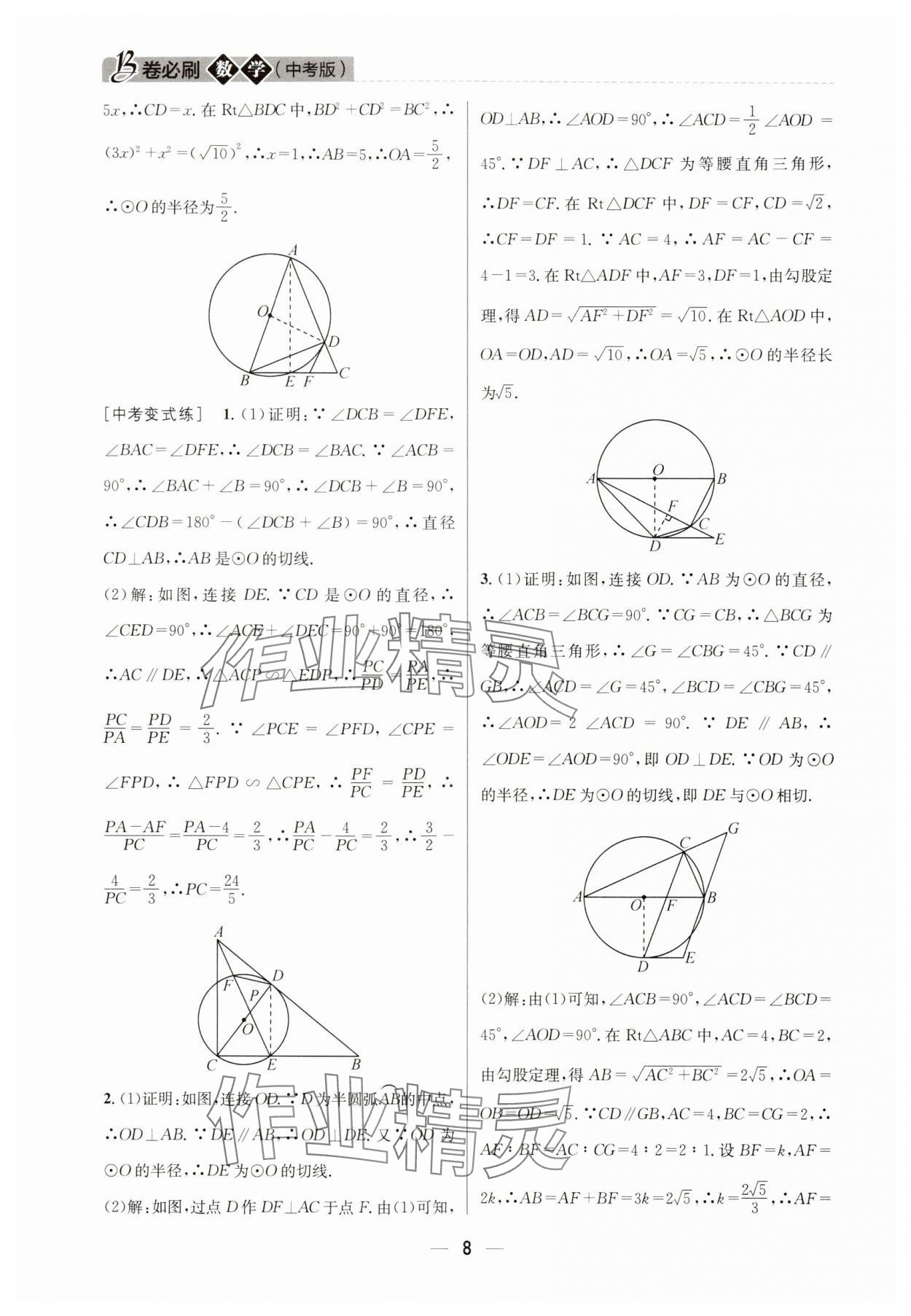 2024年B卷必刷中考版数学 第8页