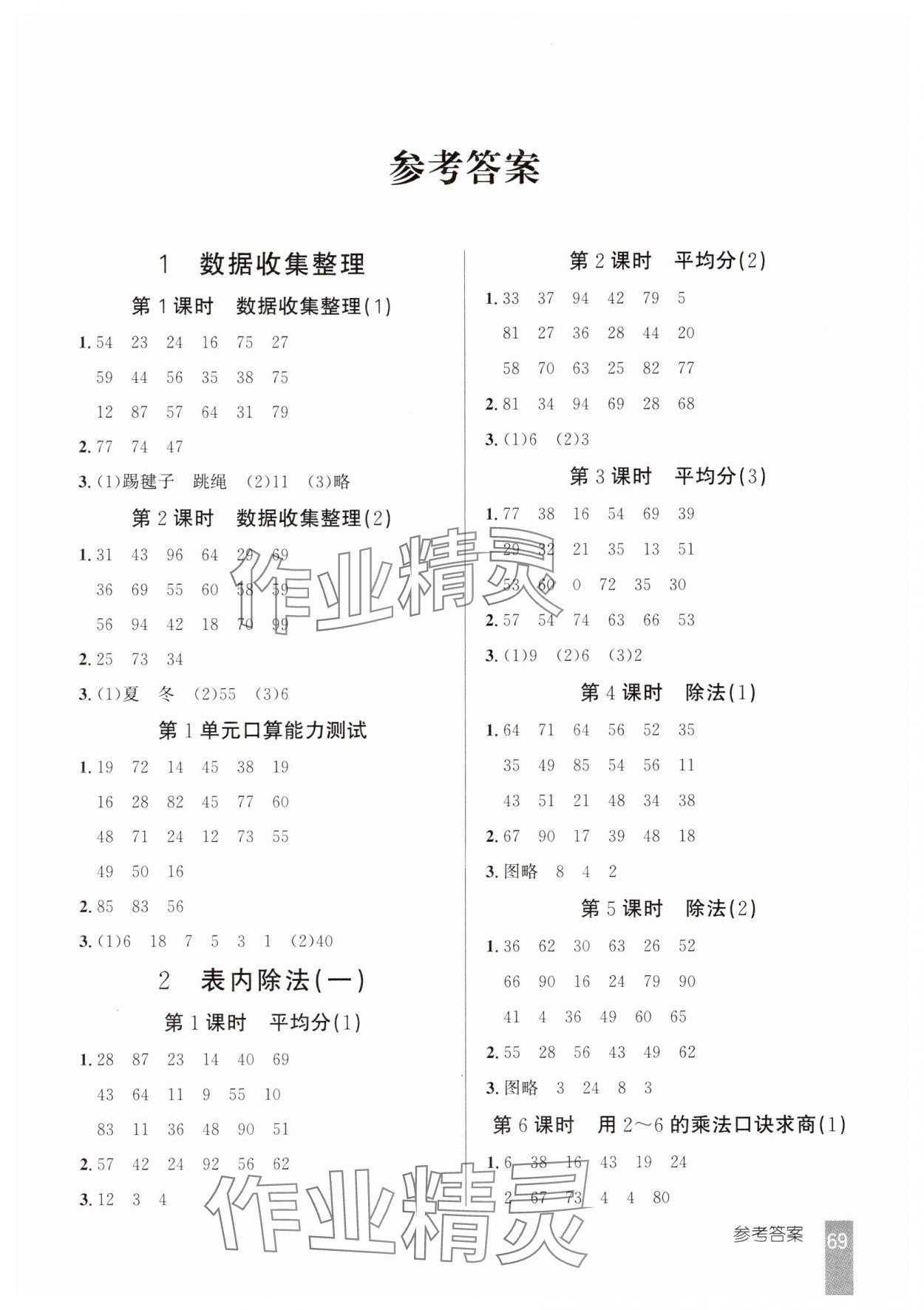 2025年1日1练口算题卡二年级数学下册人教版 第1页