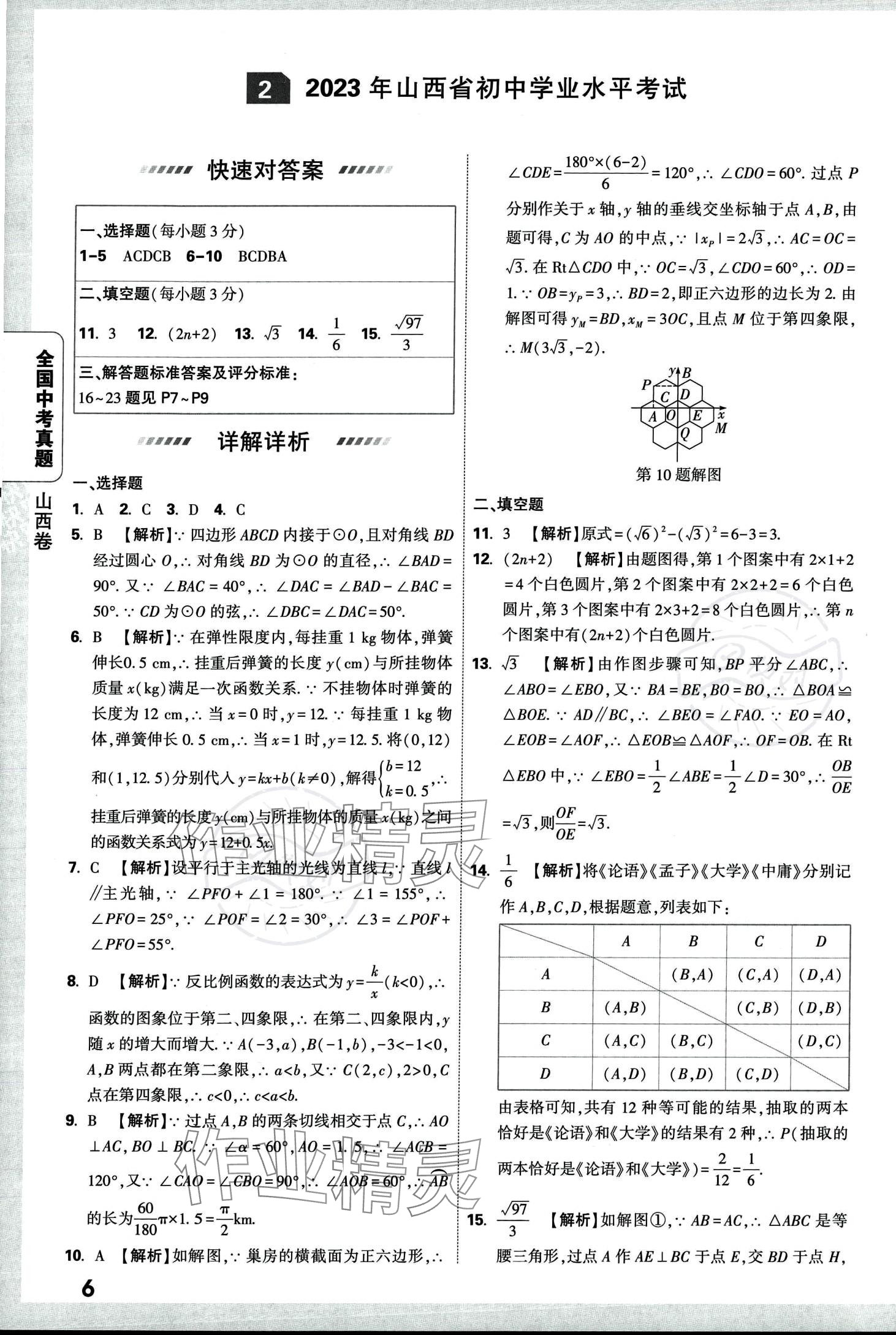 2024年万唯中考全国真题数学&nbsp;第10页