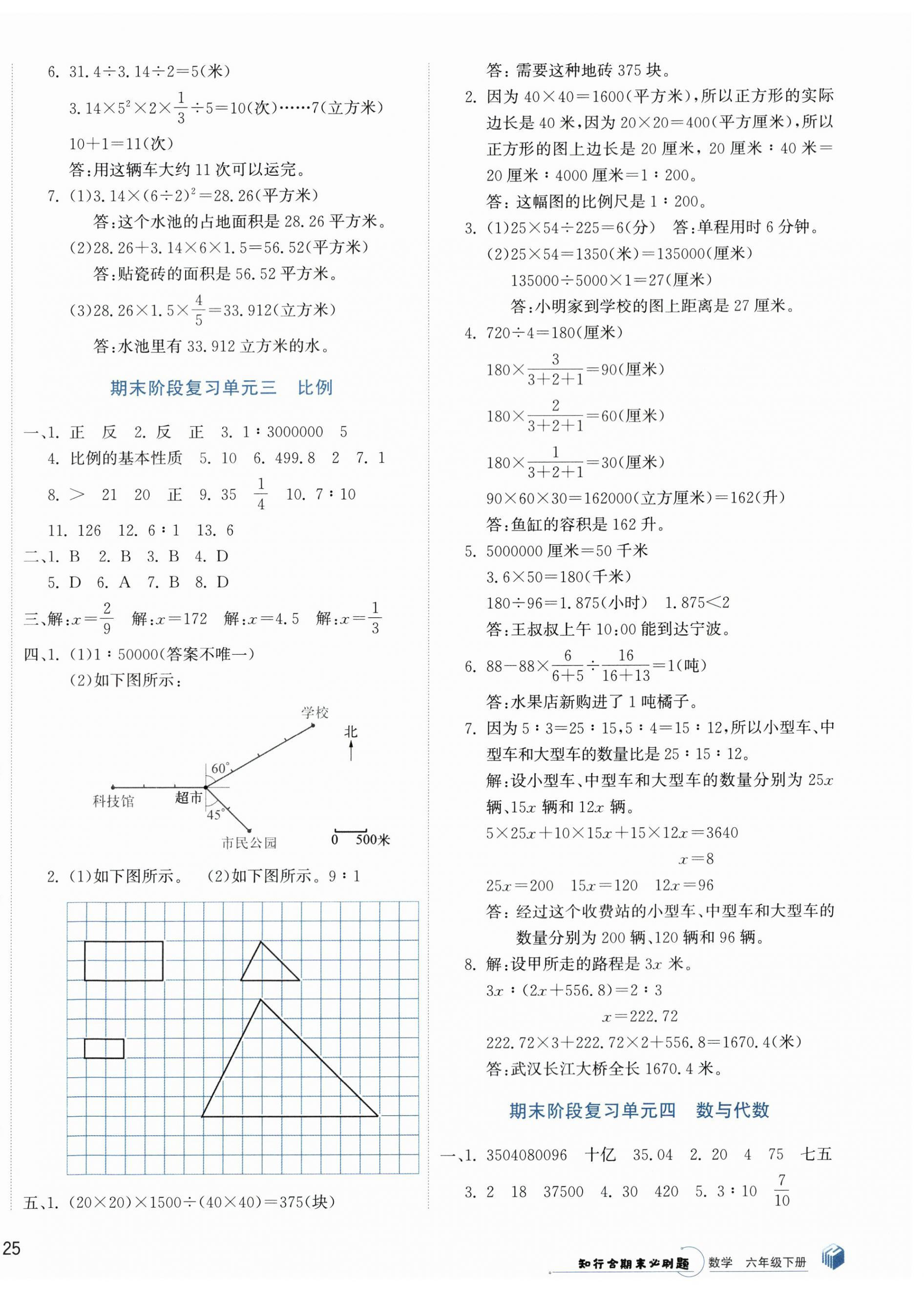 2024年知行合期末必刷題六年級(jí)數(shù)學(xué)下冊(cè)人教版 第2頁