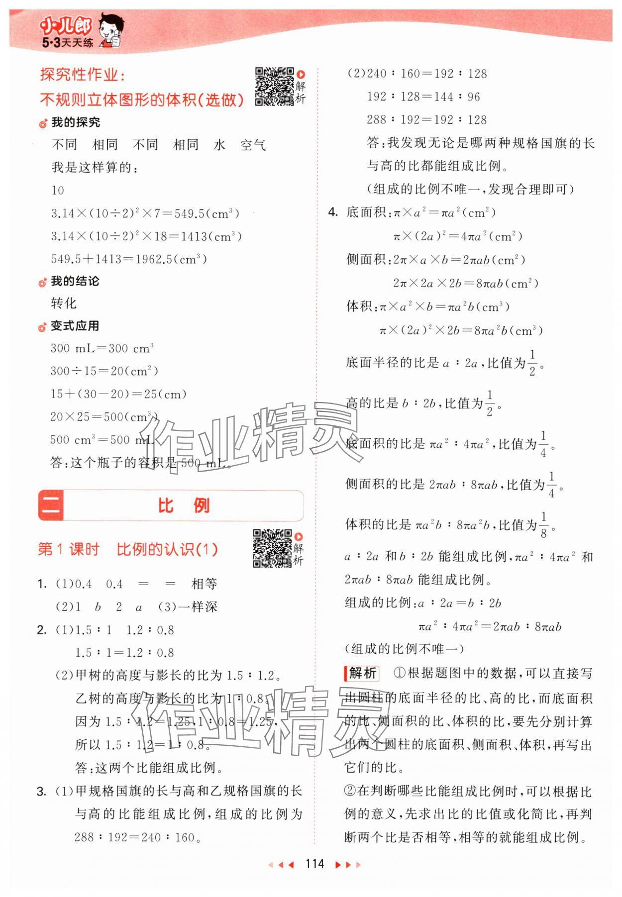 2025年53天天練六年級數(shù)學(xué)下冊北師大版 第6頁