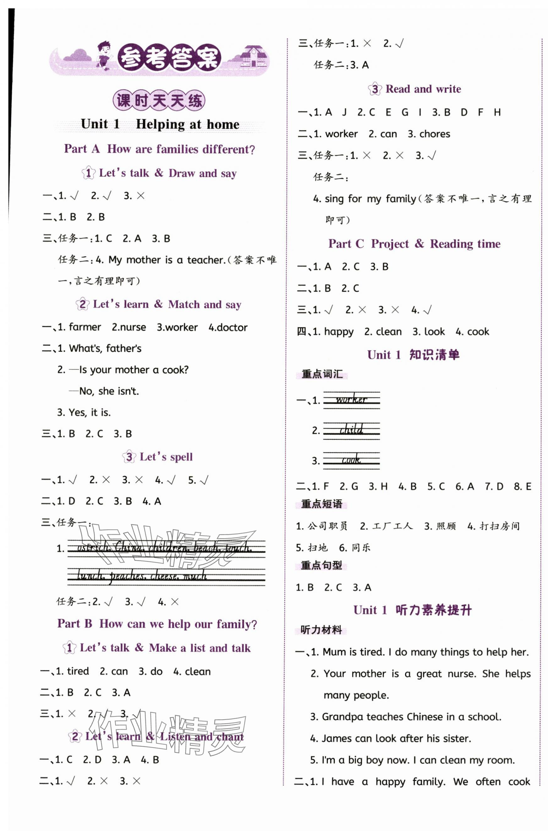 2025年奔跑吧少年四年级英语上册人教版 第1页
