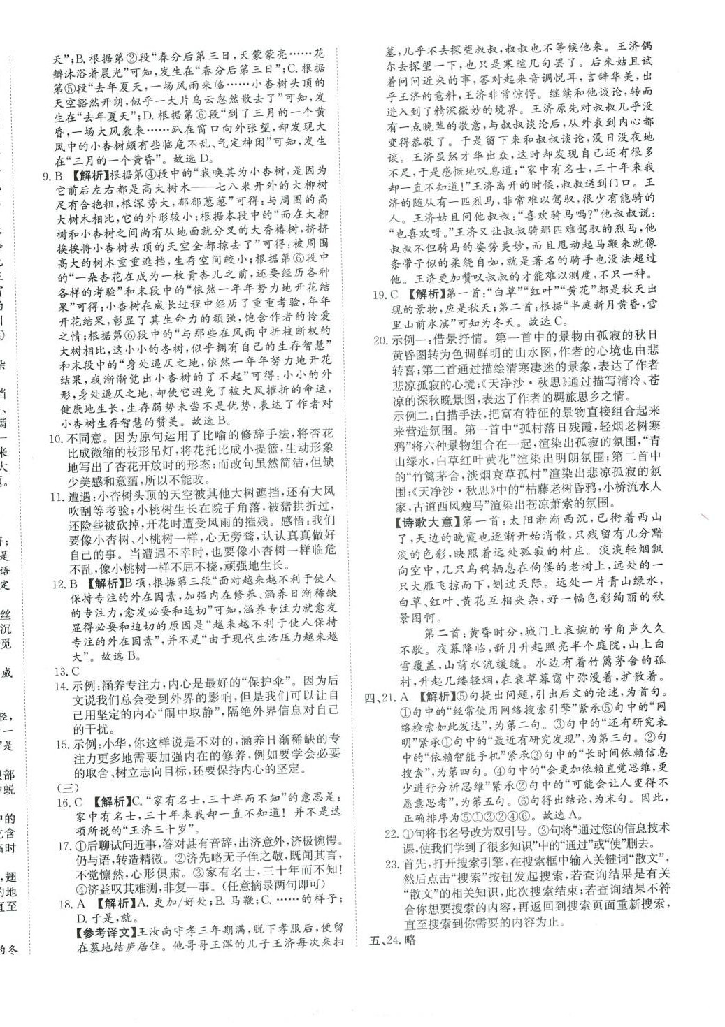 2024年中考必備云南美術(shù)出版社語文中考貴州專版 第8頁