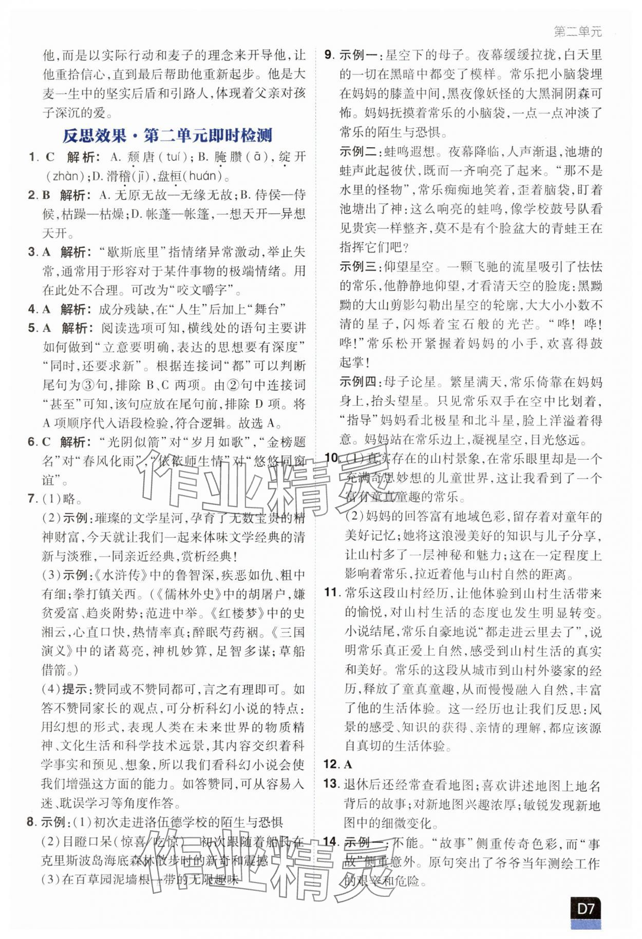 2025年陽(yáng)光計(jì)劃優(yōu)等生進(jìn)階特訓(xùn)九年級(jí)語(yǔ)文下冊(cè)人教版 第7頁(yè)
