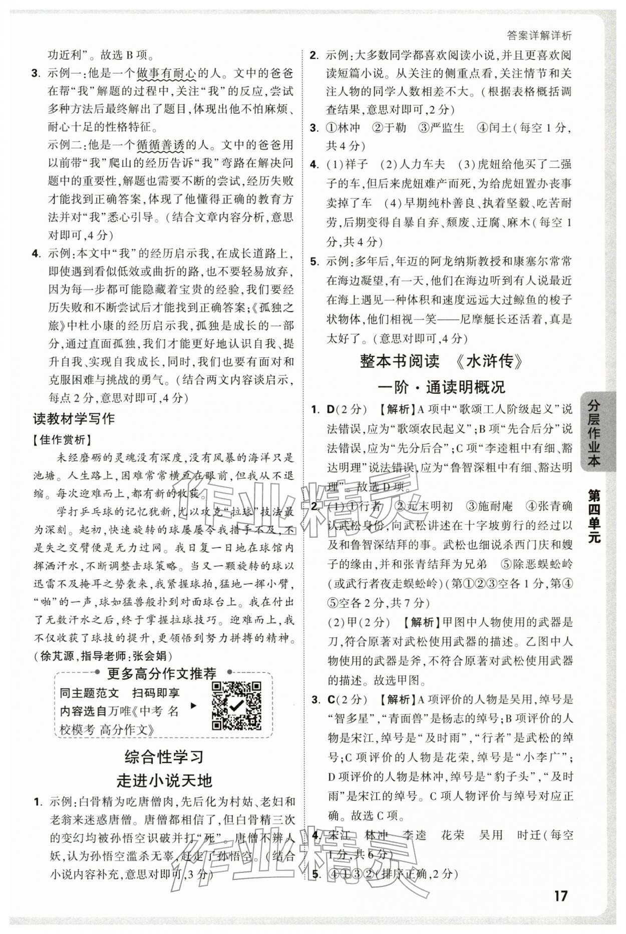 2025年情境題與中考新考法九年級語文全一冊人教版河南專版 第17頁