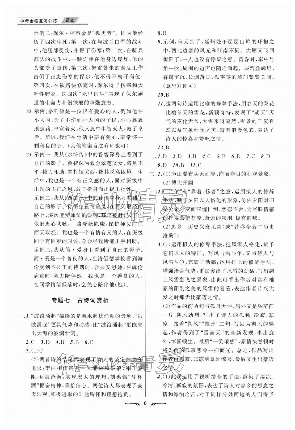 2025年中考全程復習訓練語文大連專版 第6頁