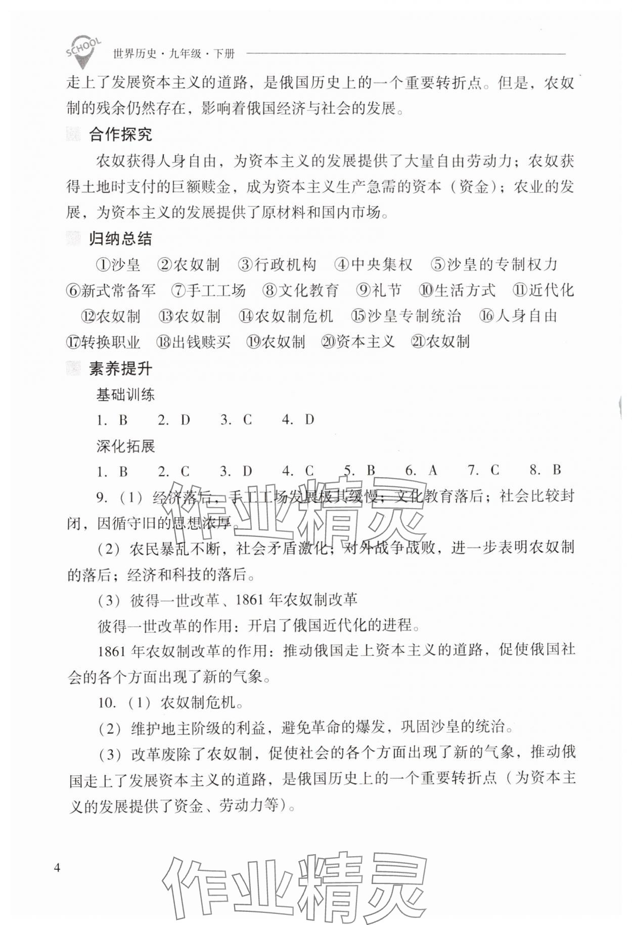 2025年新課程問題解決導學方案九年級歷史下冊人教版 第4頁