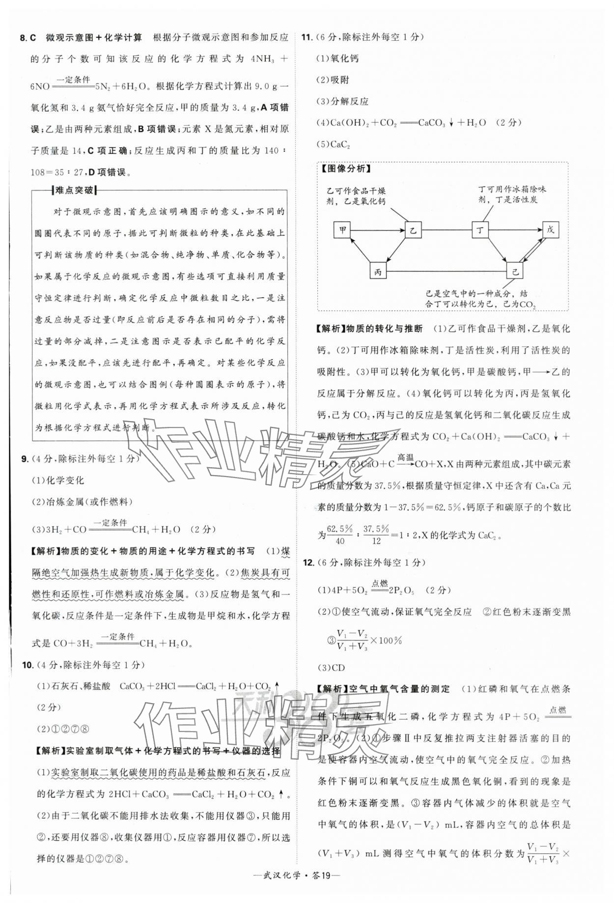 2024年天利38套中考试题精选化学武汉专版 参考答案第19页