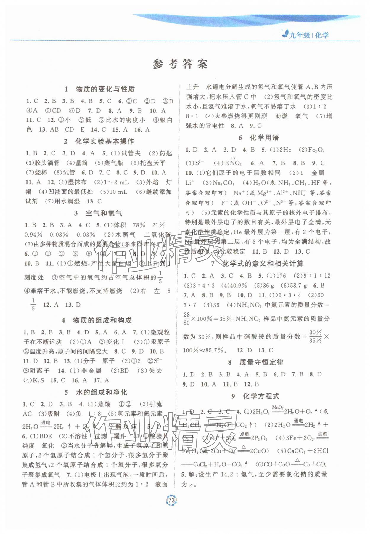 2025年寒假提優(yōu)集訓(xùn)20天九年級(jí)化學(xué)人教版 第1頁(yè)