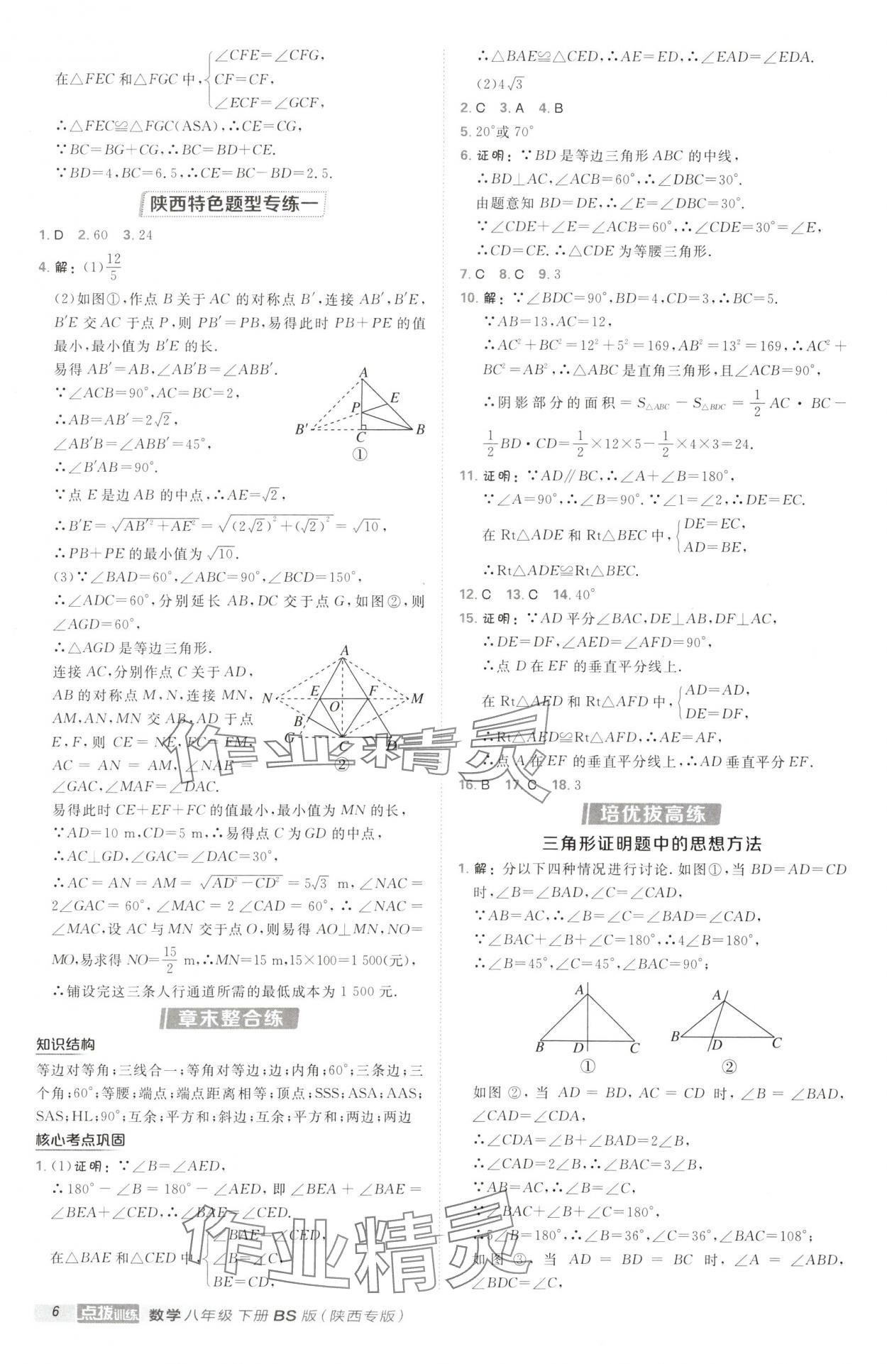 2025年點撥訓(xùn)練八年級數(shù)學(xué)下冊北師大版陜西專版 第6頁
