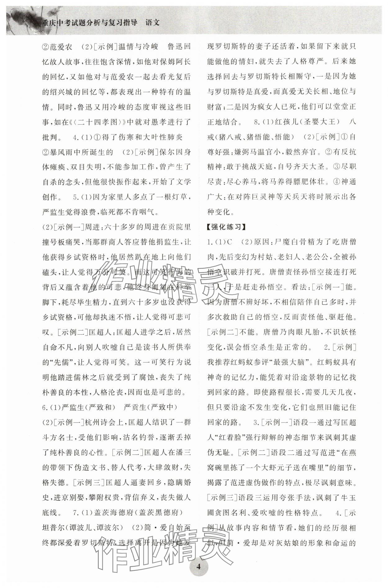 2024年重慶市中考試題分析與復(fù)習(xí)指導(dǎo)語(yǔ)文 第4頁(yè)