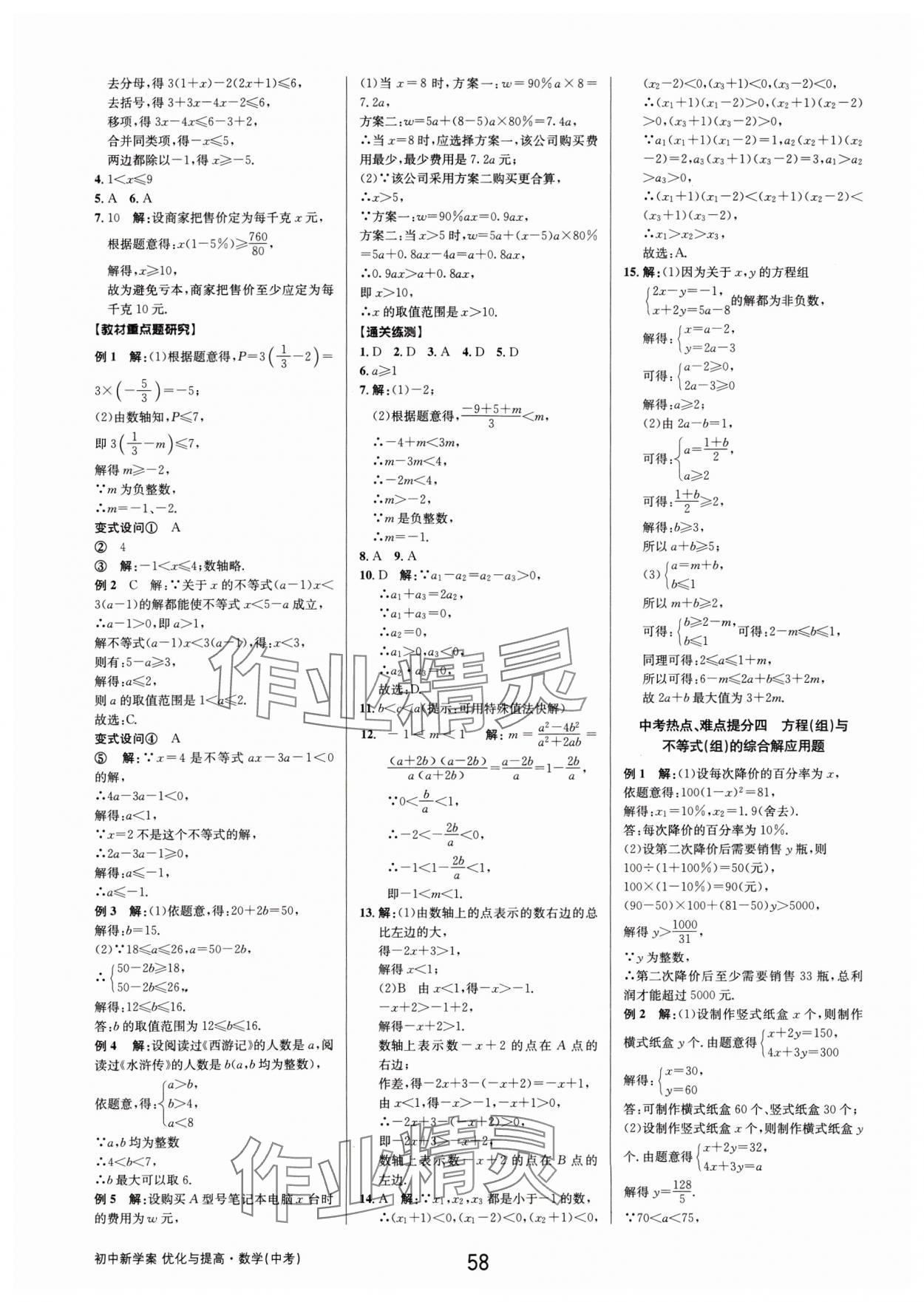 2025年初中新學(xué)案優(yōu)化與提高數(shù)學(xué)中考總復(fù)習(xí) 第10頁