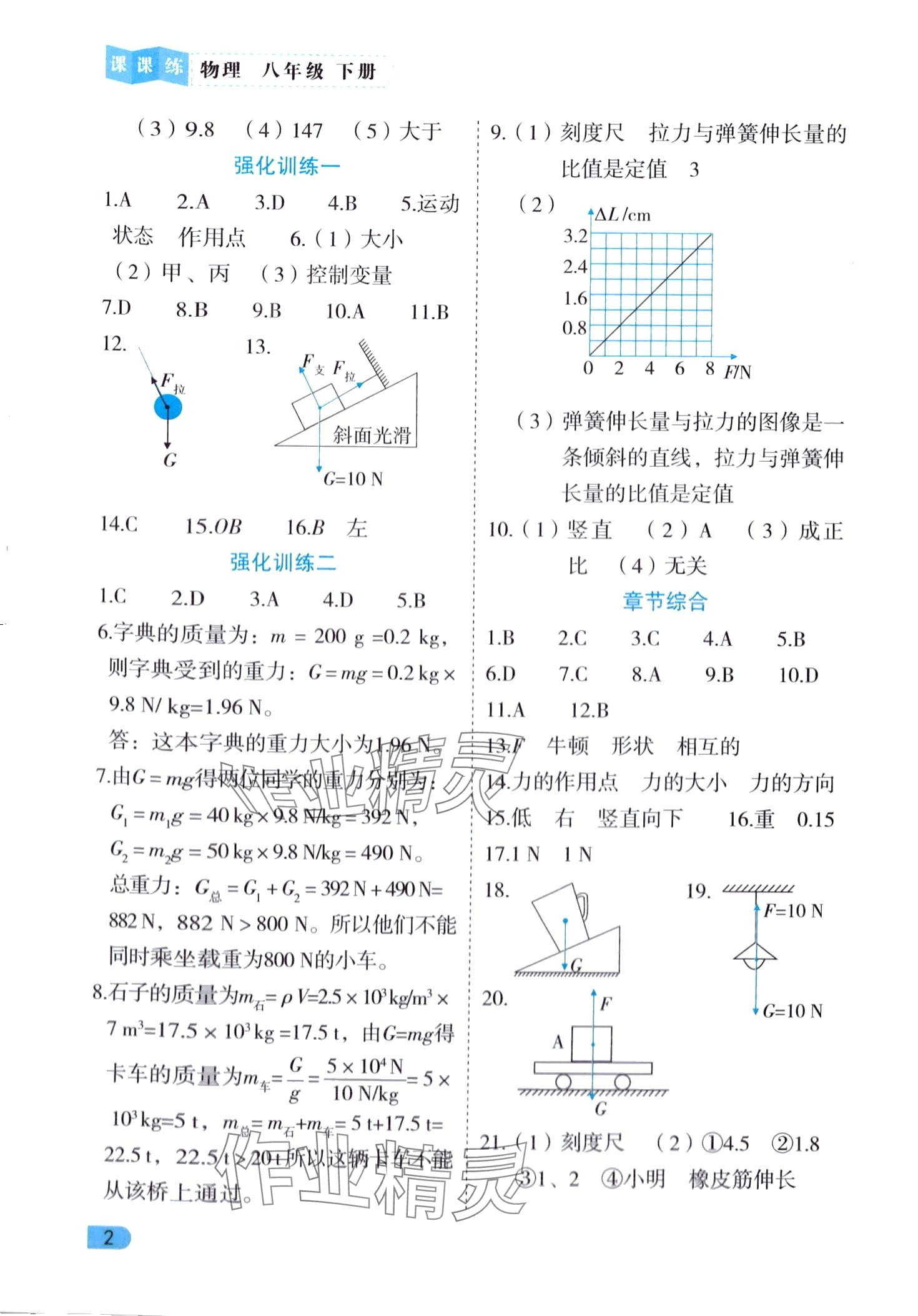 2024年課課練同步訓練八年級物理下冊人教版 第2頁