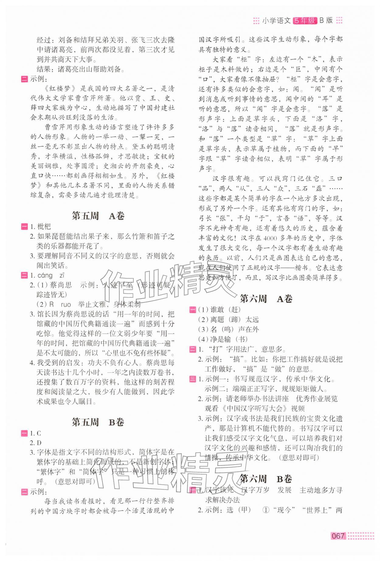 2026年木头马阅读小卷五年级语文人教版B版&nbsp;第3页