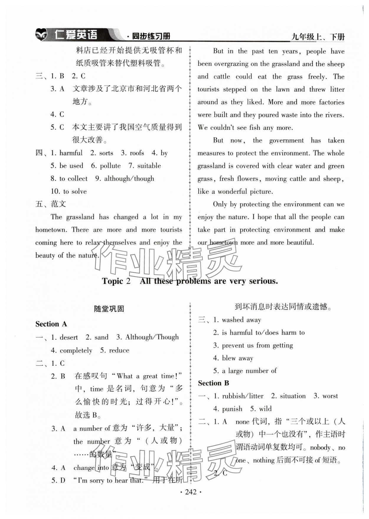 2024年仁爱英语同步练习册九年级全一册仁爱版 第14页