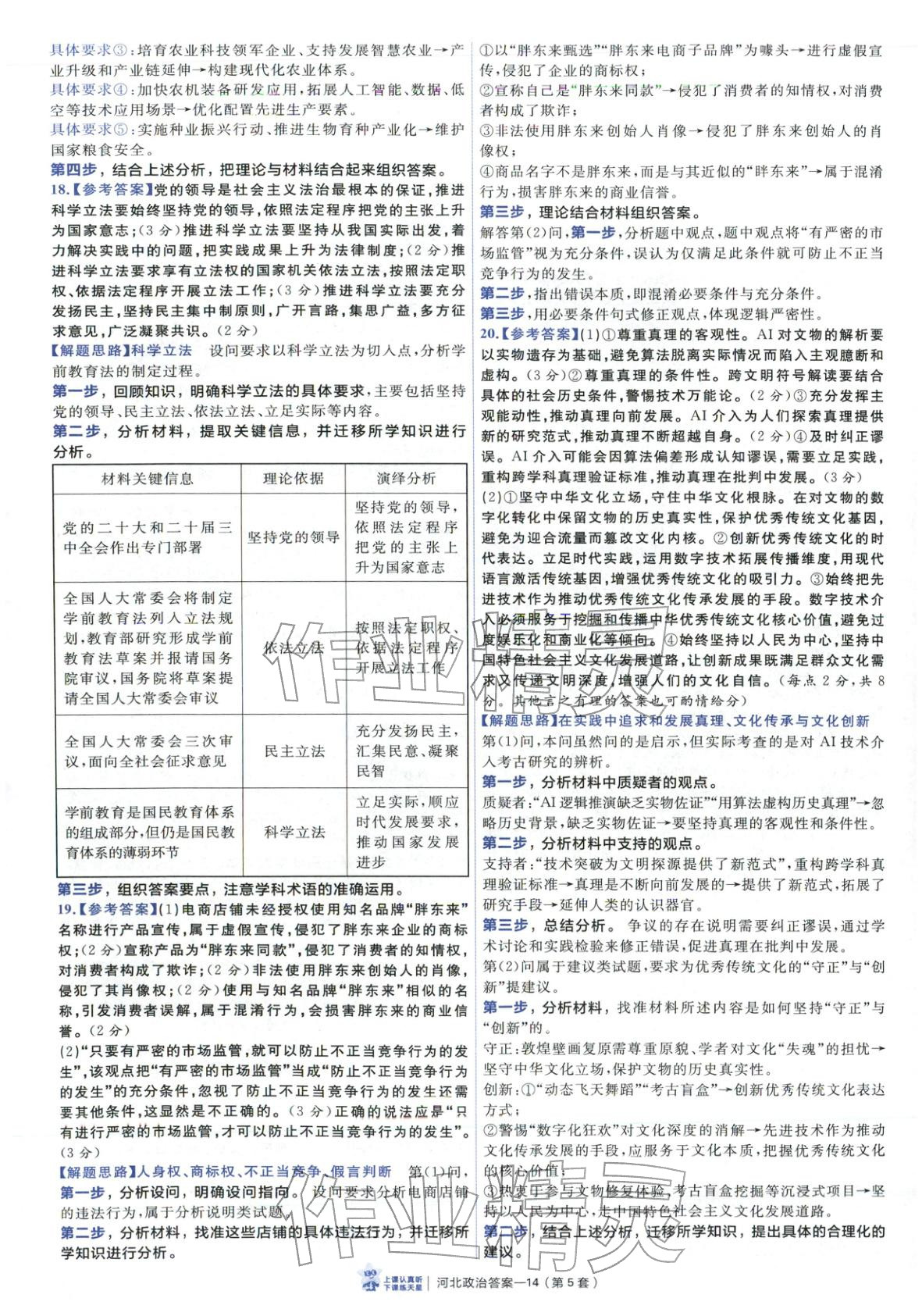 2026年金考卷优秀模拟试卷汇编45套道德与法治河北专版 第14页